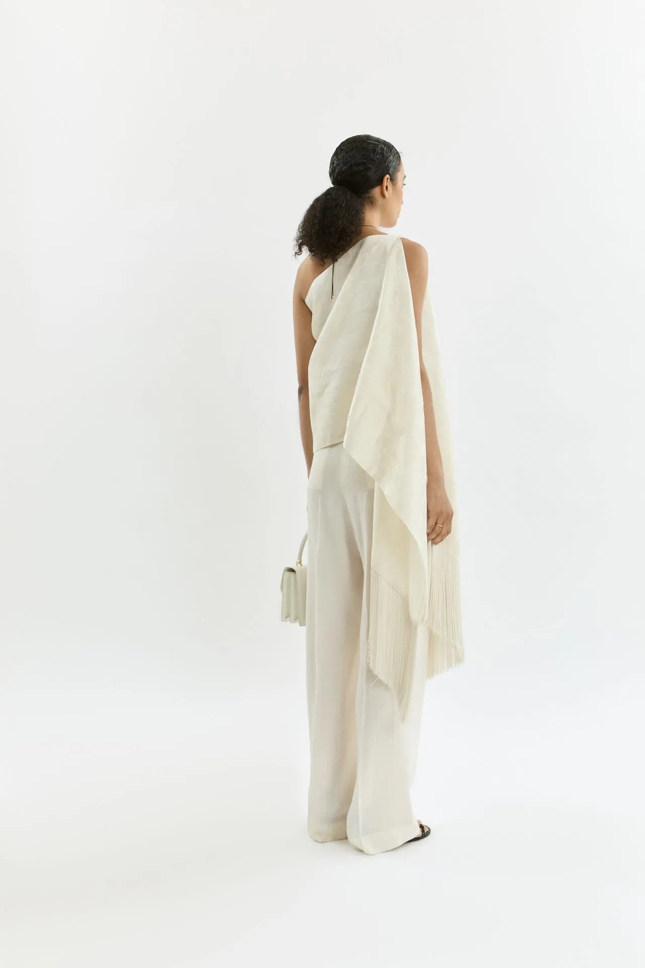 Macha double fringes | Cream - Jacquard