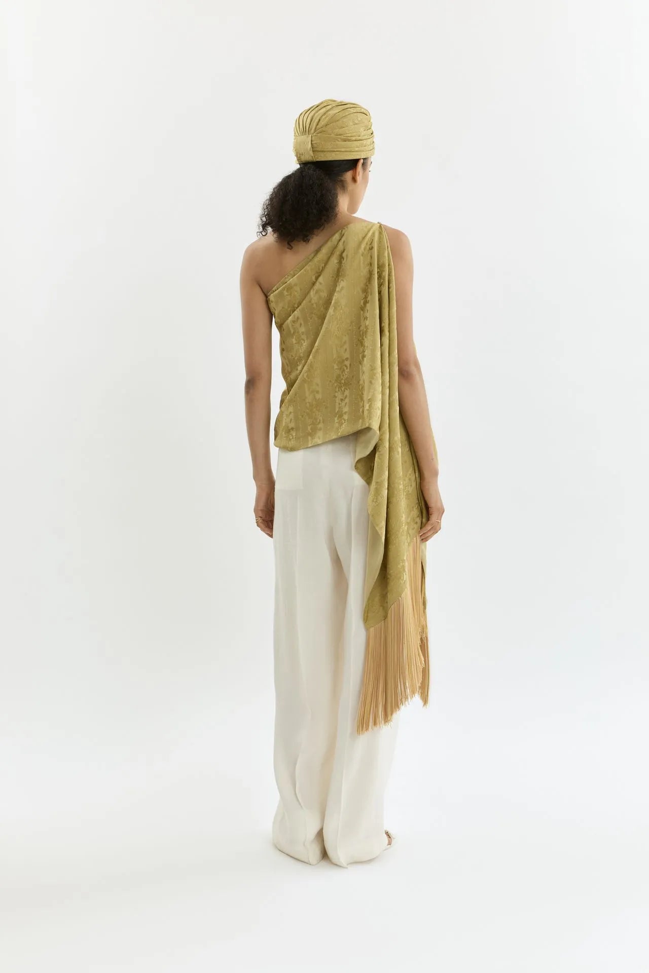 Macha double fringes | Hemp - Jacquard