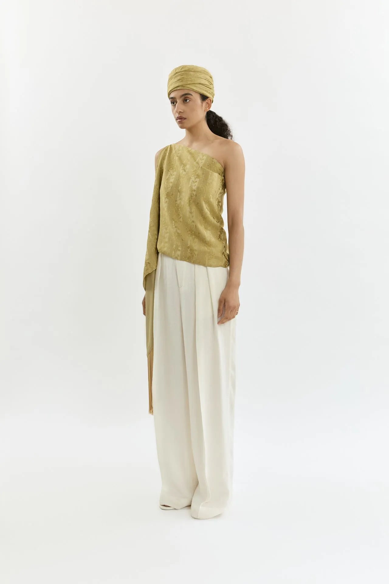 Macha double fringes | Hemp - Jacquard