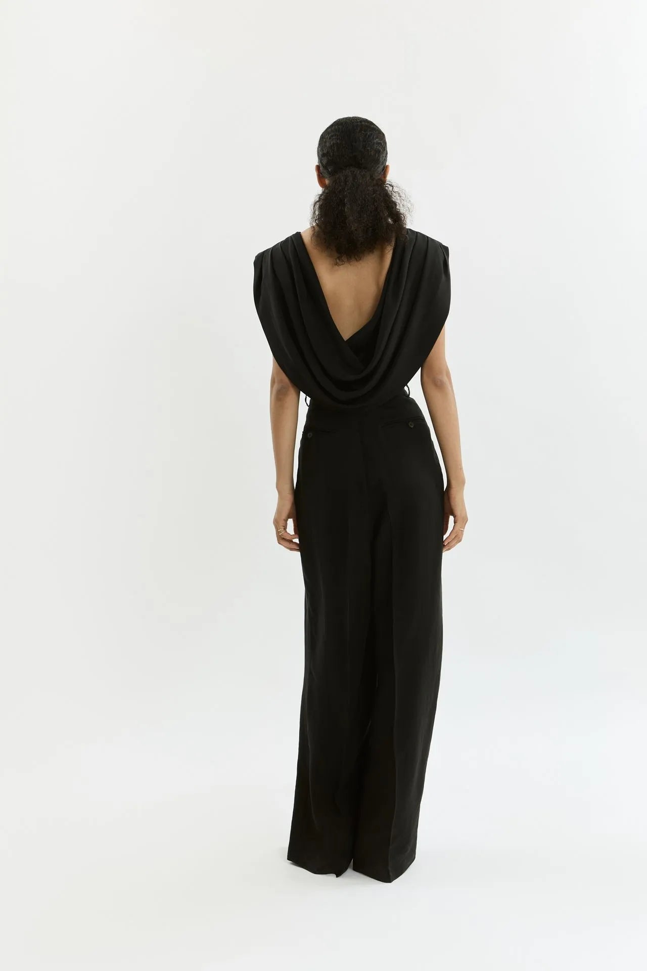 Mandana trousers | Black - Linen silk blend