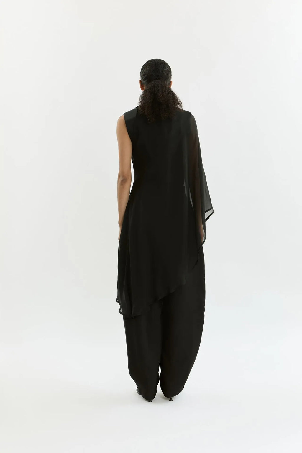 Milou top | Black - Organza silk