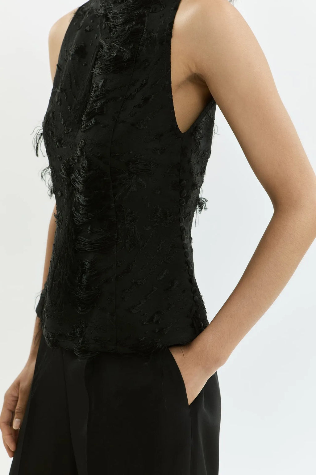 Morgane top | Black - Fil coupé