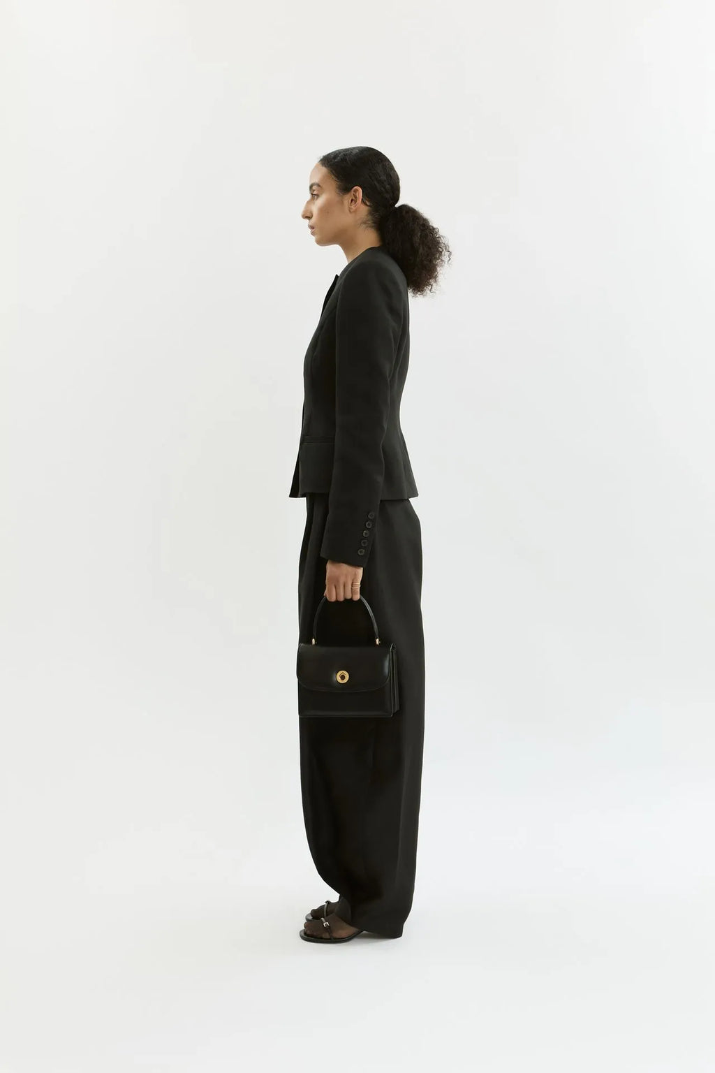 Peggy blazer | Black - Cotton silk blend