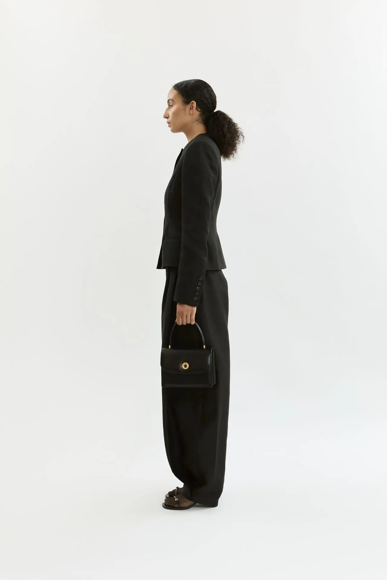 Peggy blazer | Black - Cotton silk blend