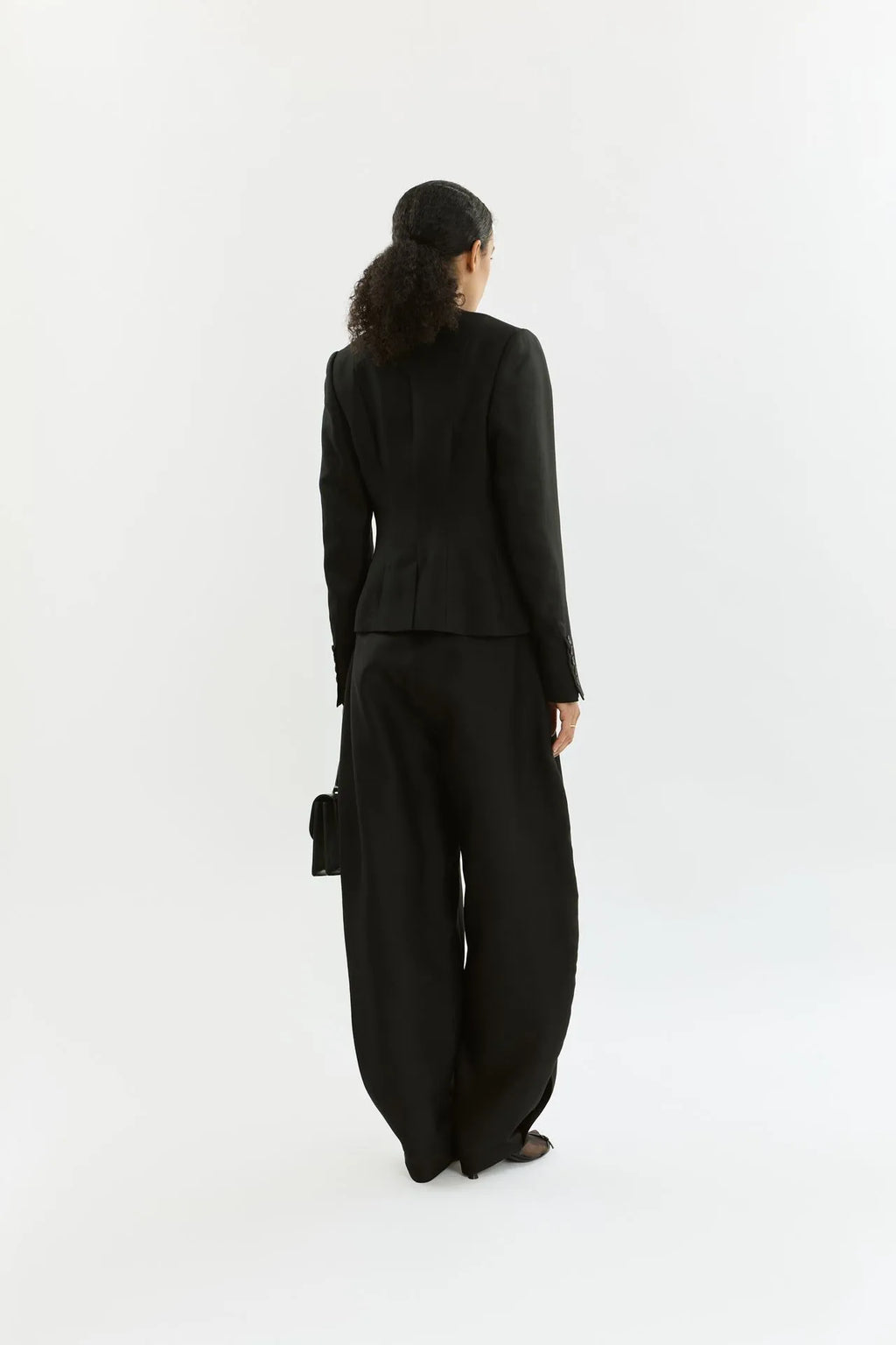 Peggy blazer | Black - Cotton silk blend