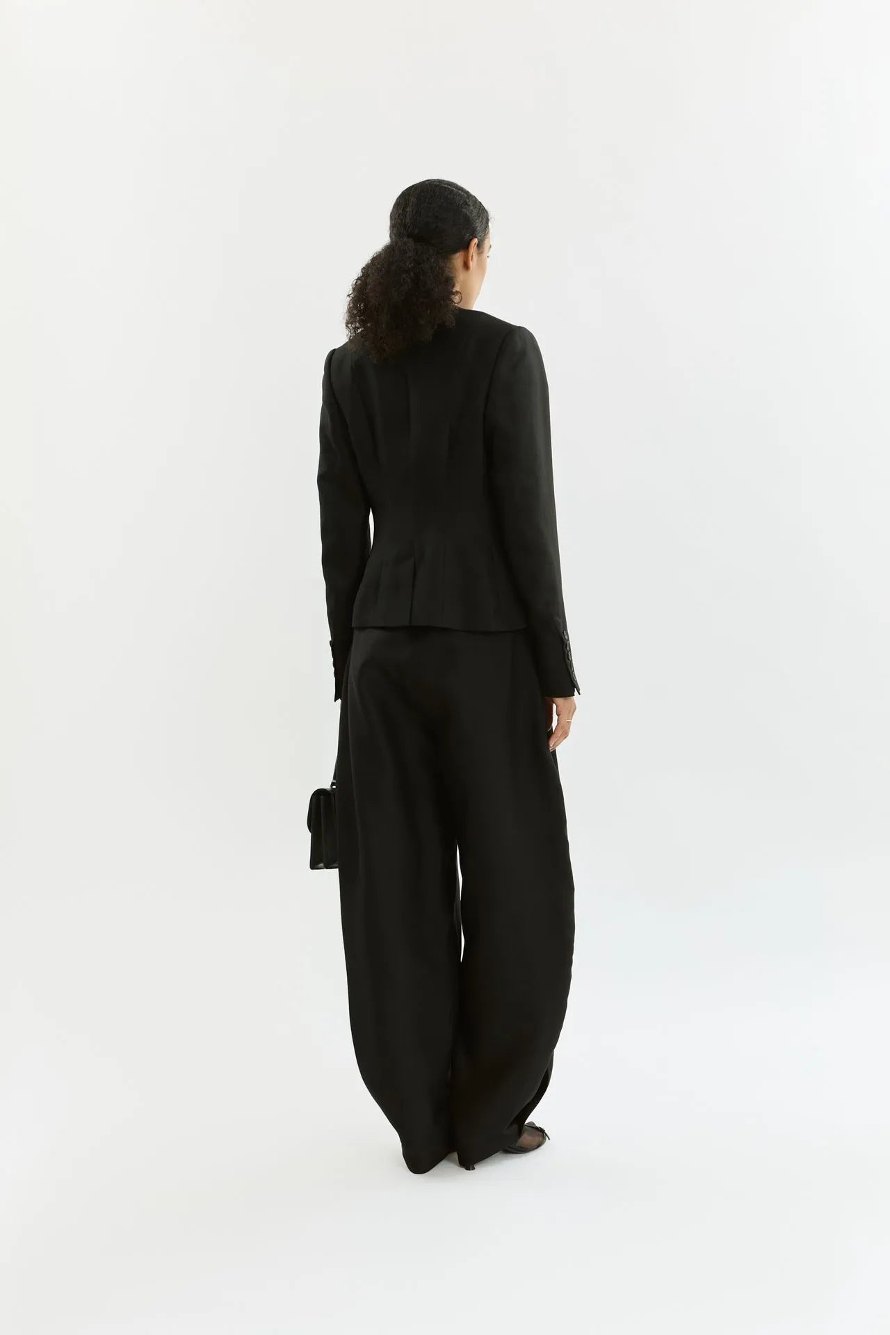Peggy blazer | Black - Cotton silk blend