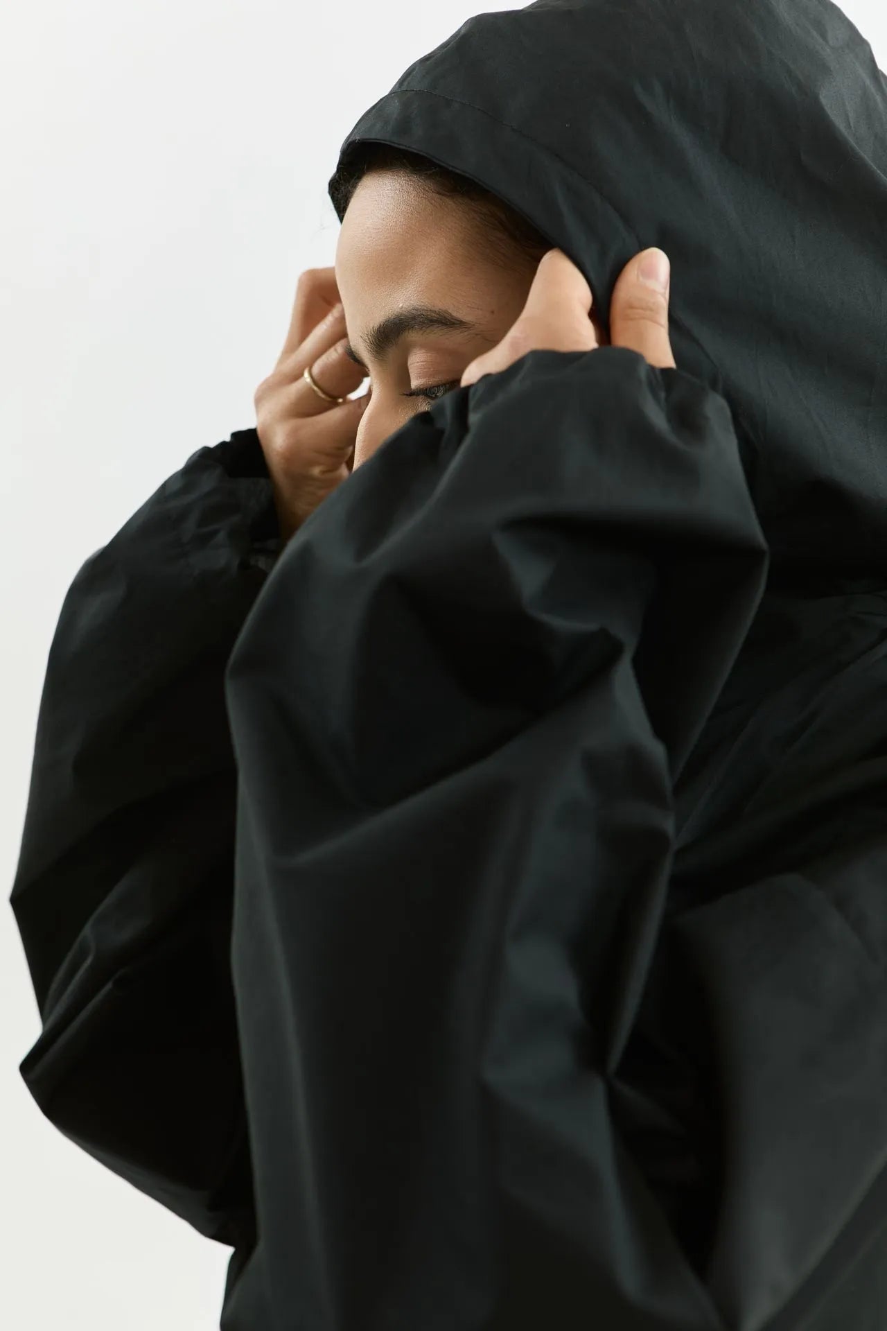 Rey coat | Black - Cotton Poplin