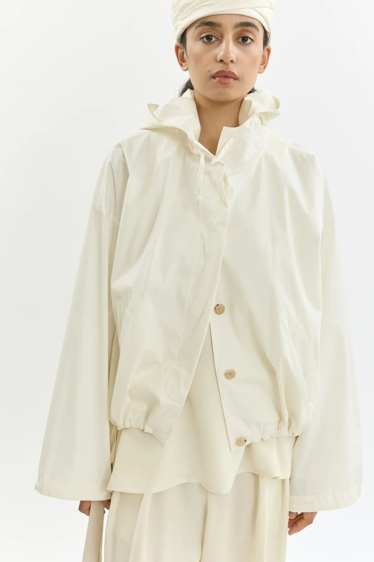 Rey coat | Off white - Cotton Poplin