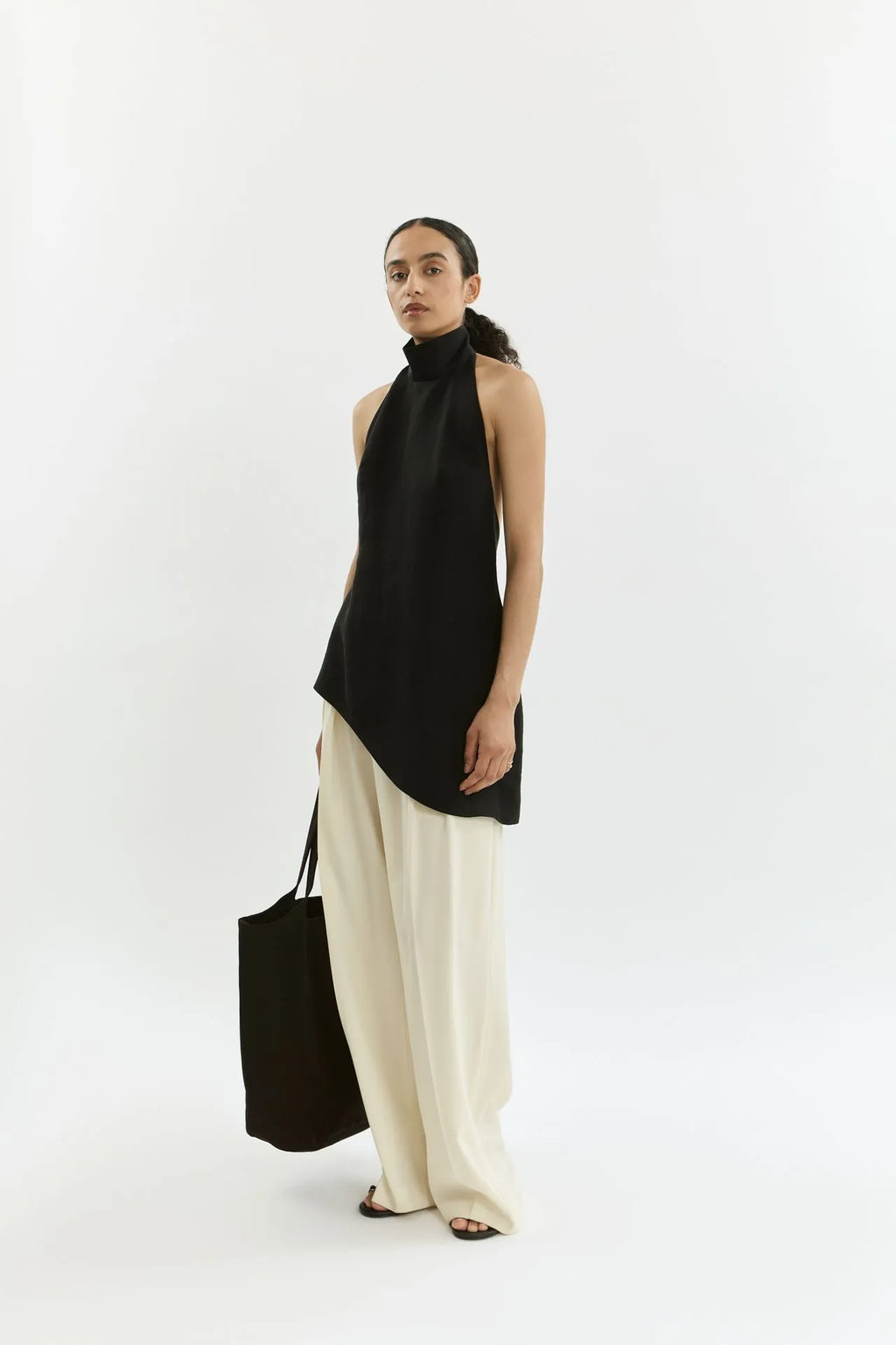 Rita top | Black - Linen silk blend