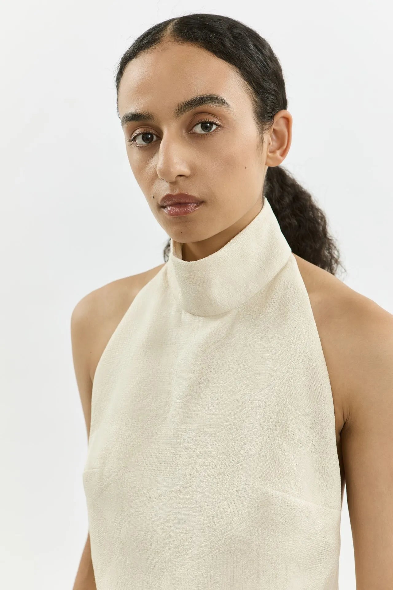Rita top | Cream - Viscose silk blend