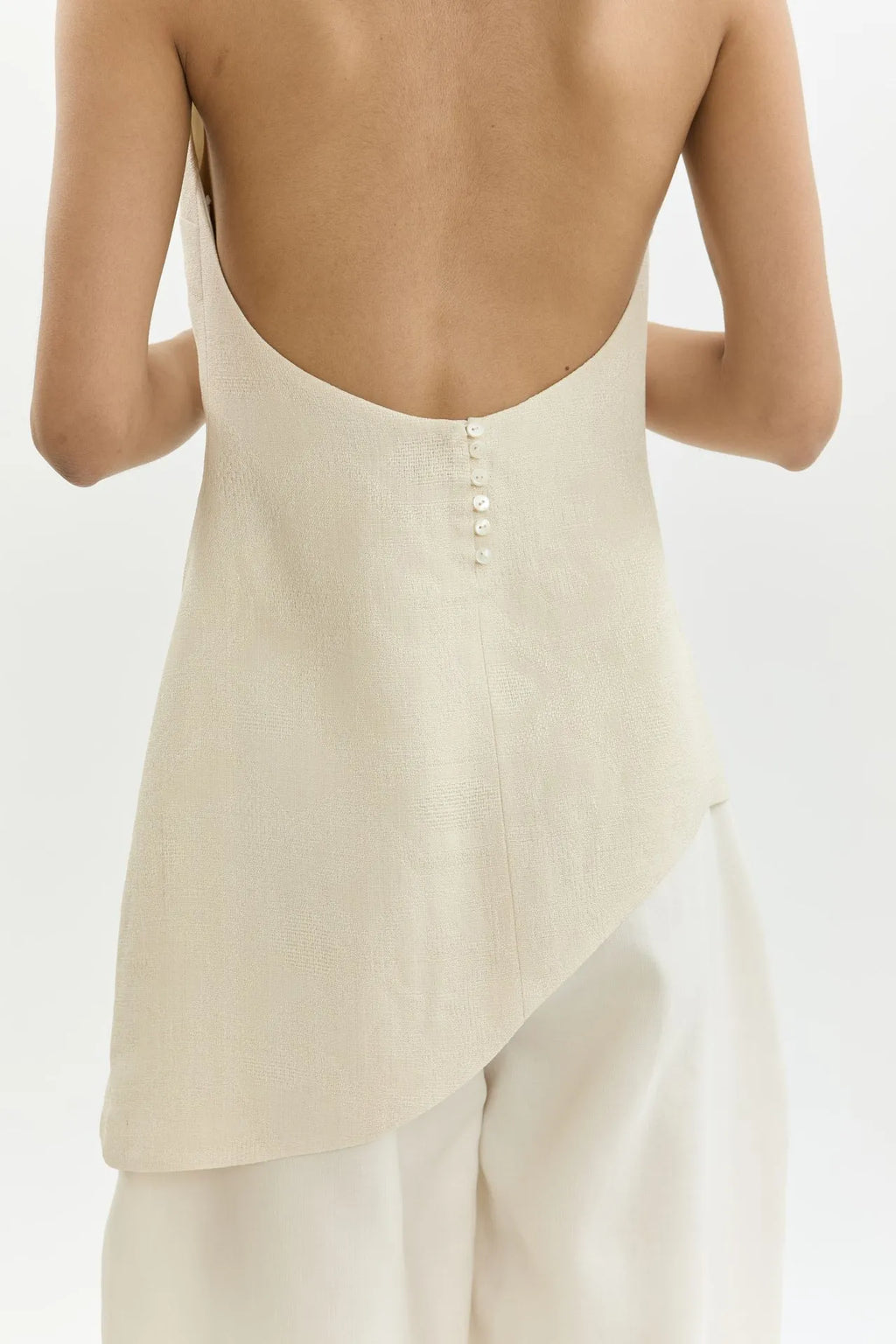 Rita top | Cream - Viscose silk blend