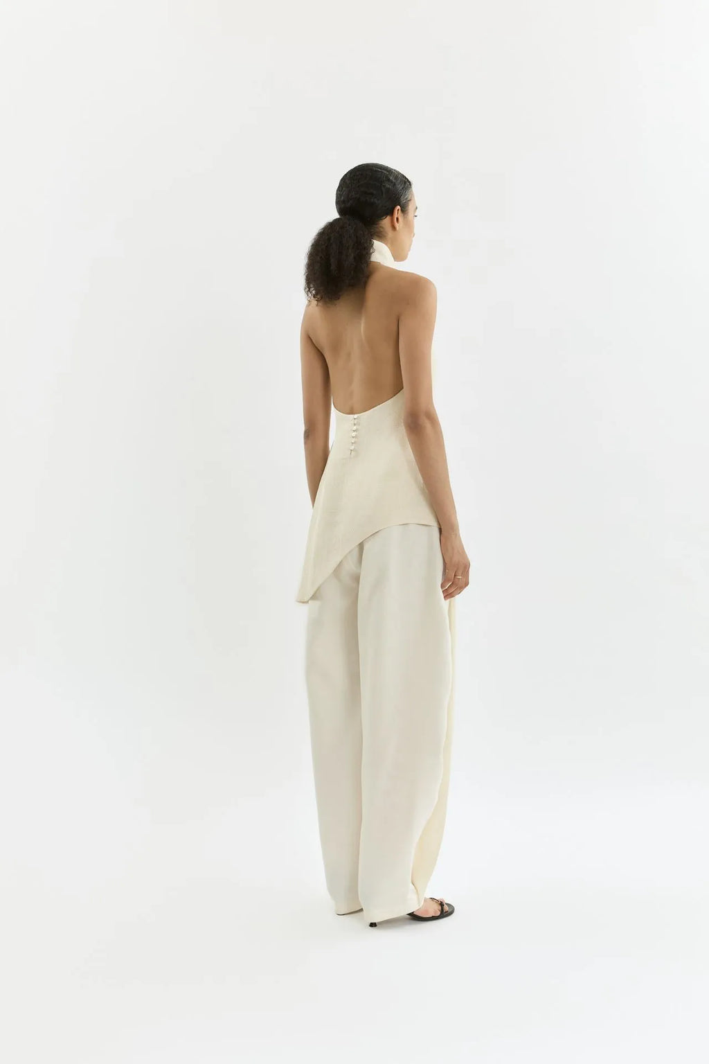 Rita top | Cream - Viscose silk blend