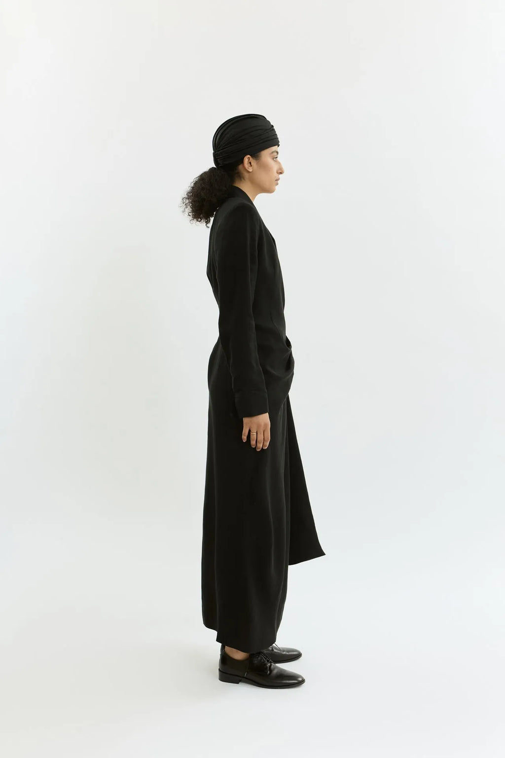 Rose blazer dress | Black - Linen silk blend