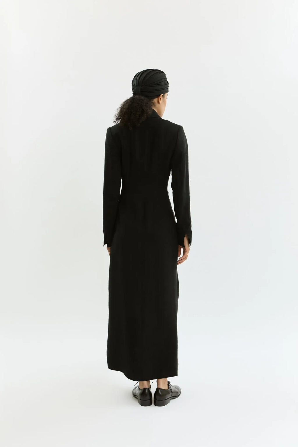 Rose blazer dress | Black - Linen silk blend