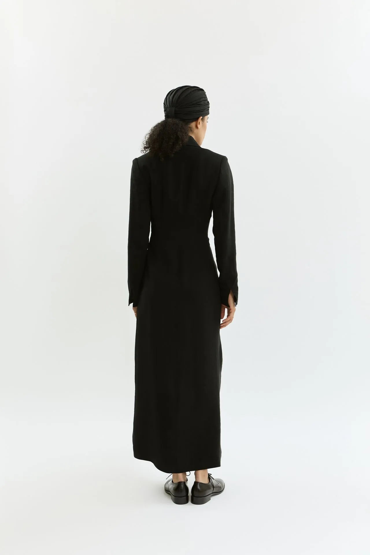Rose blazer dress | Black - Linen silk blend