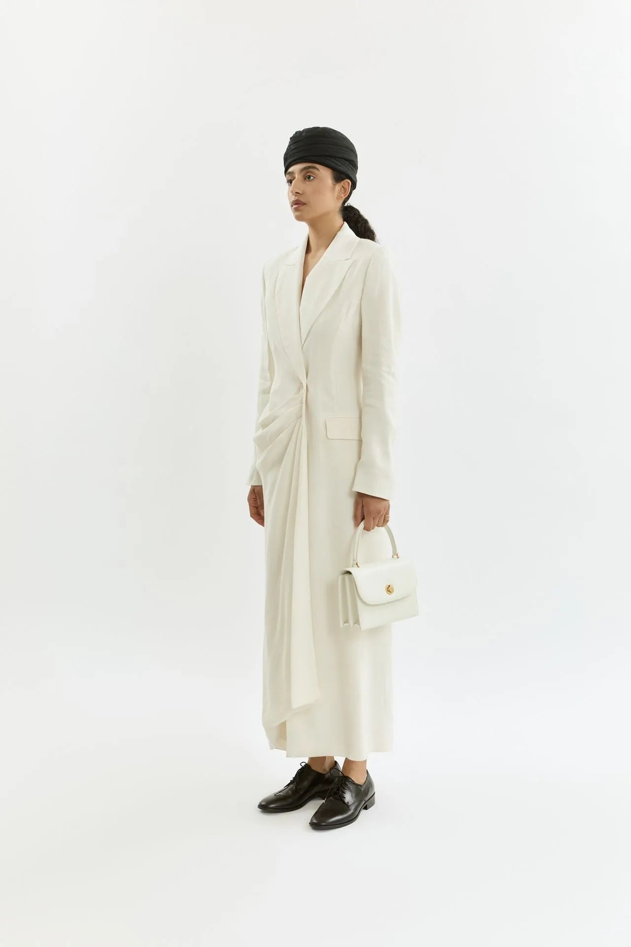 Rose blazer dress | Cream - Linen silk blend