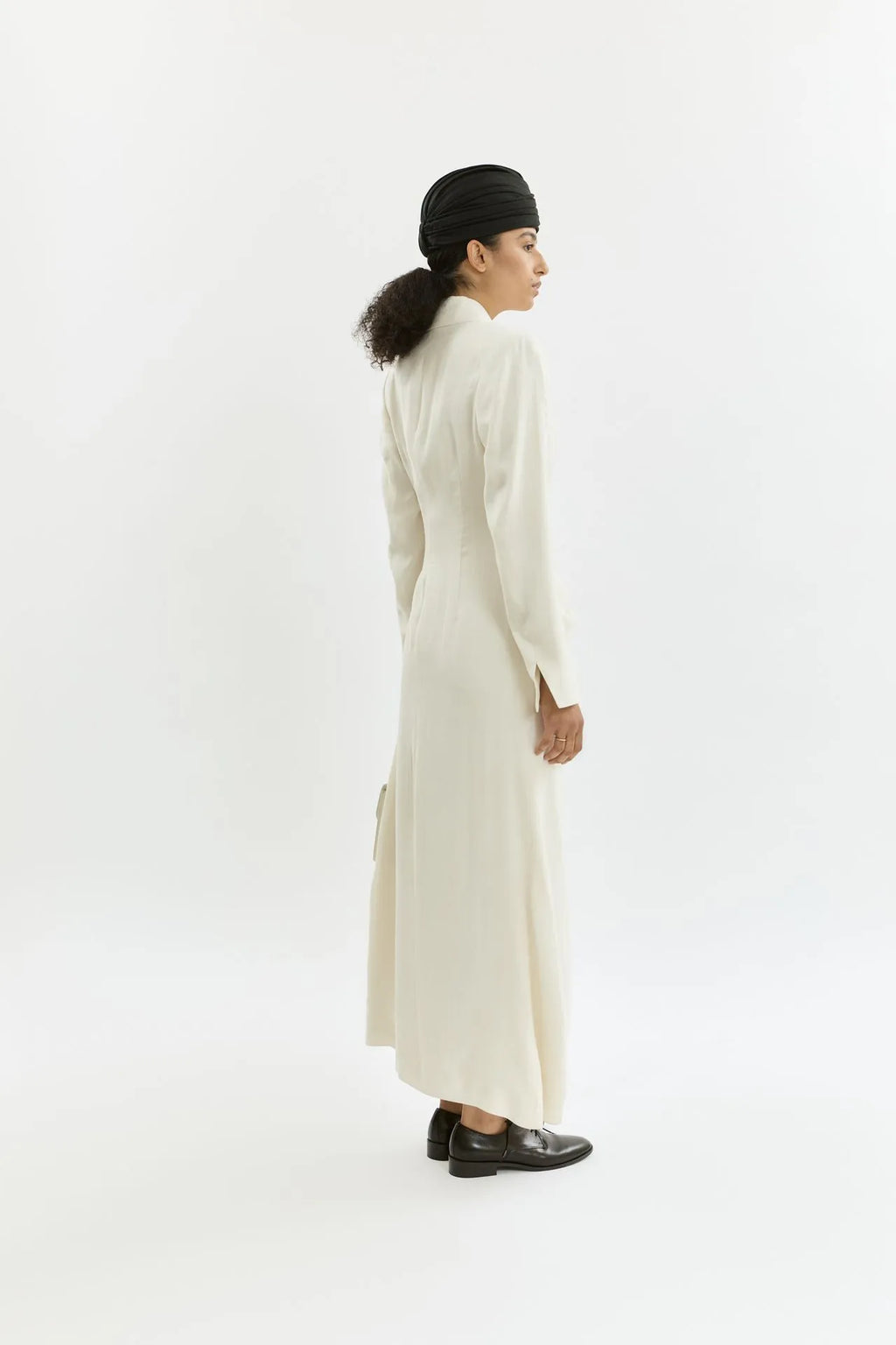 Rose blazer dress | Cream - Linen silk blend
