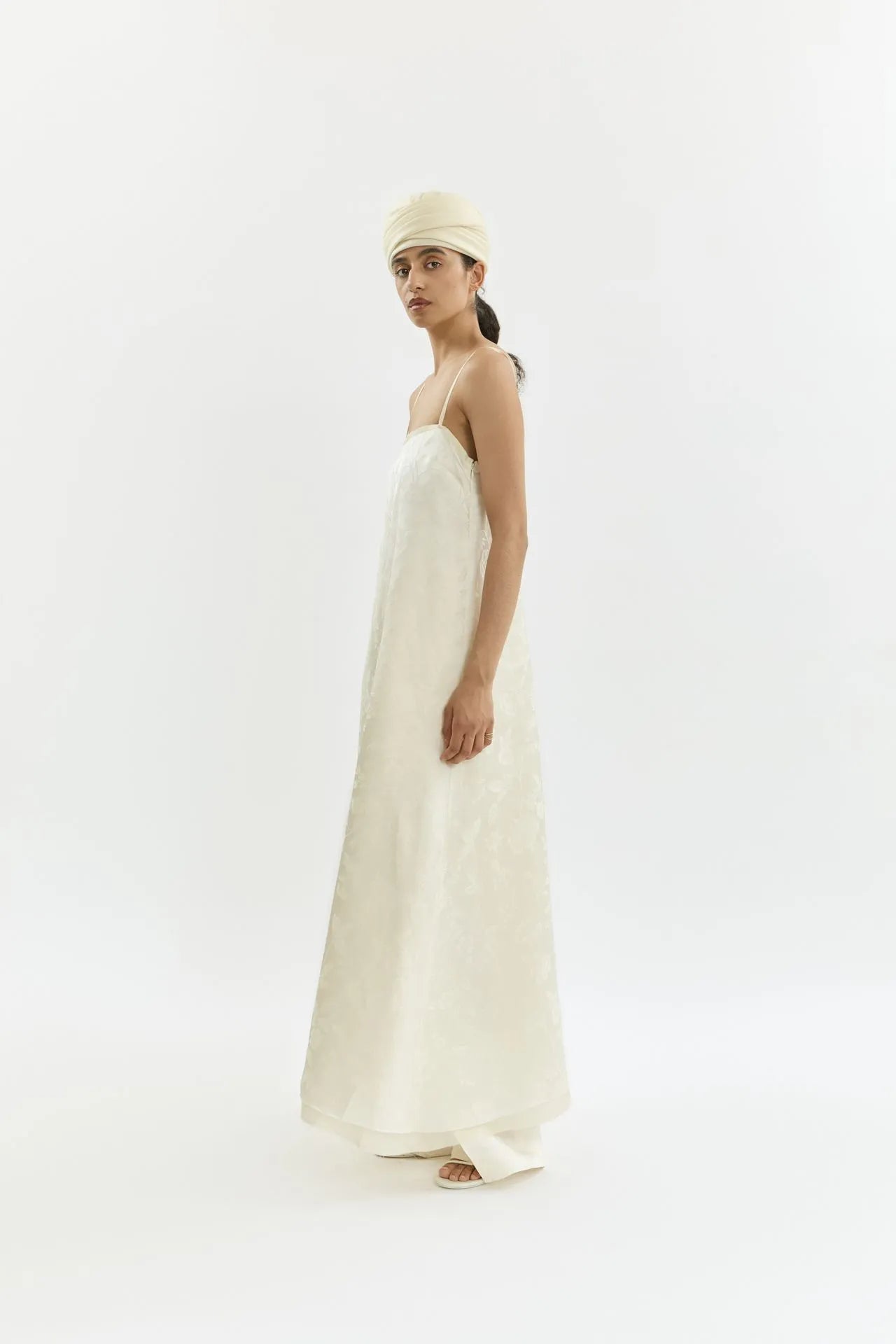 Sana dress | Cream - Jacquard