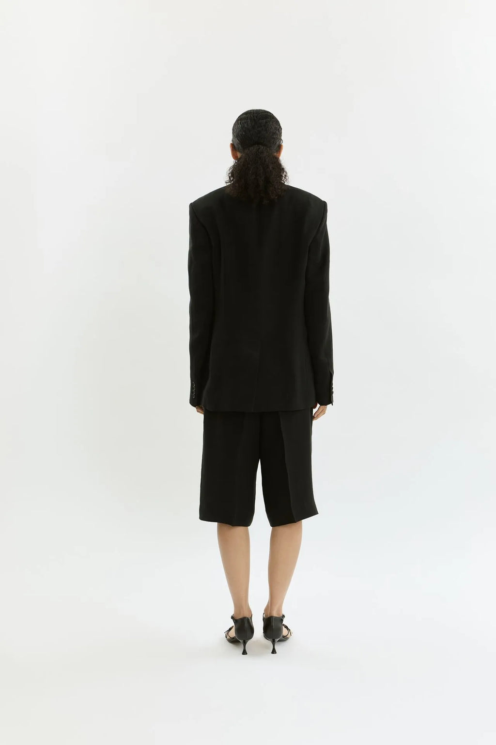 Sasha blazer | Black - Linen silk blend