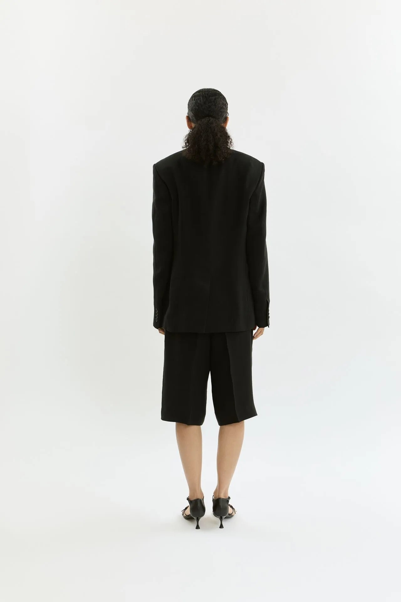 Sasha blazer | Black - Linen silk blend