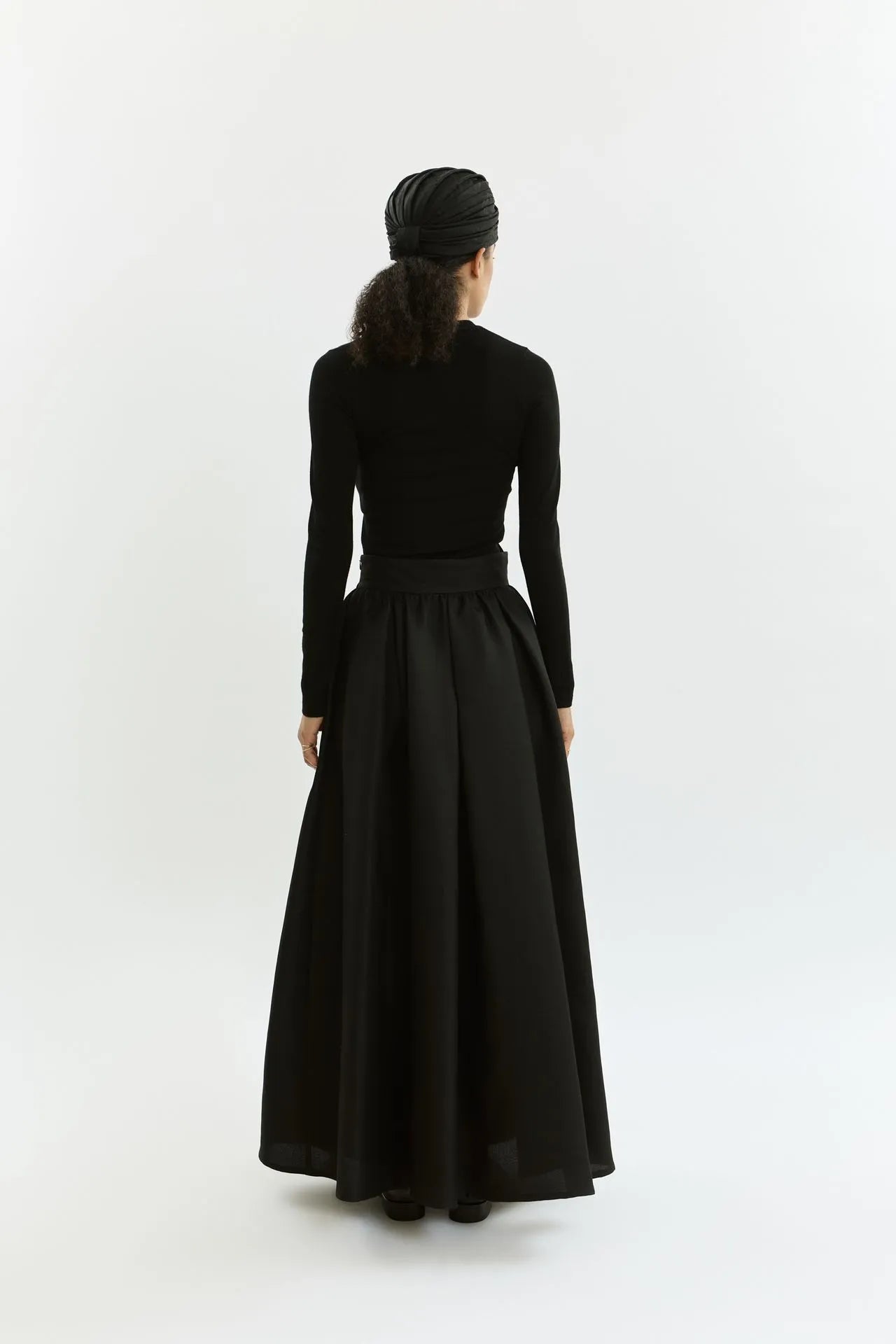 Shiloh skirt | Black - Cotton silk blend