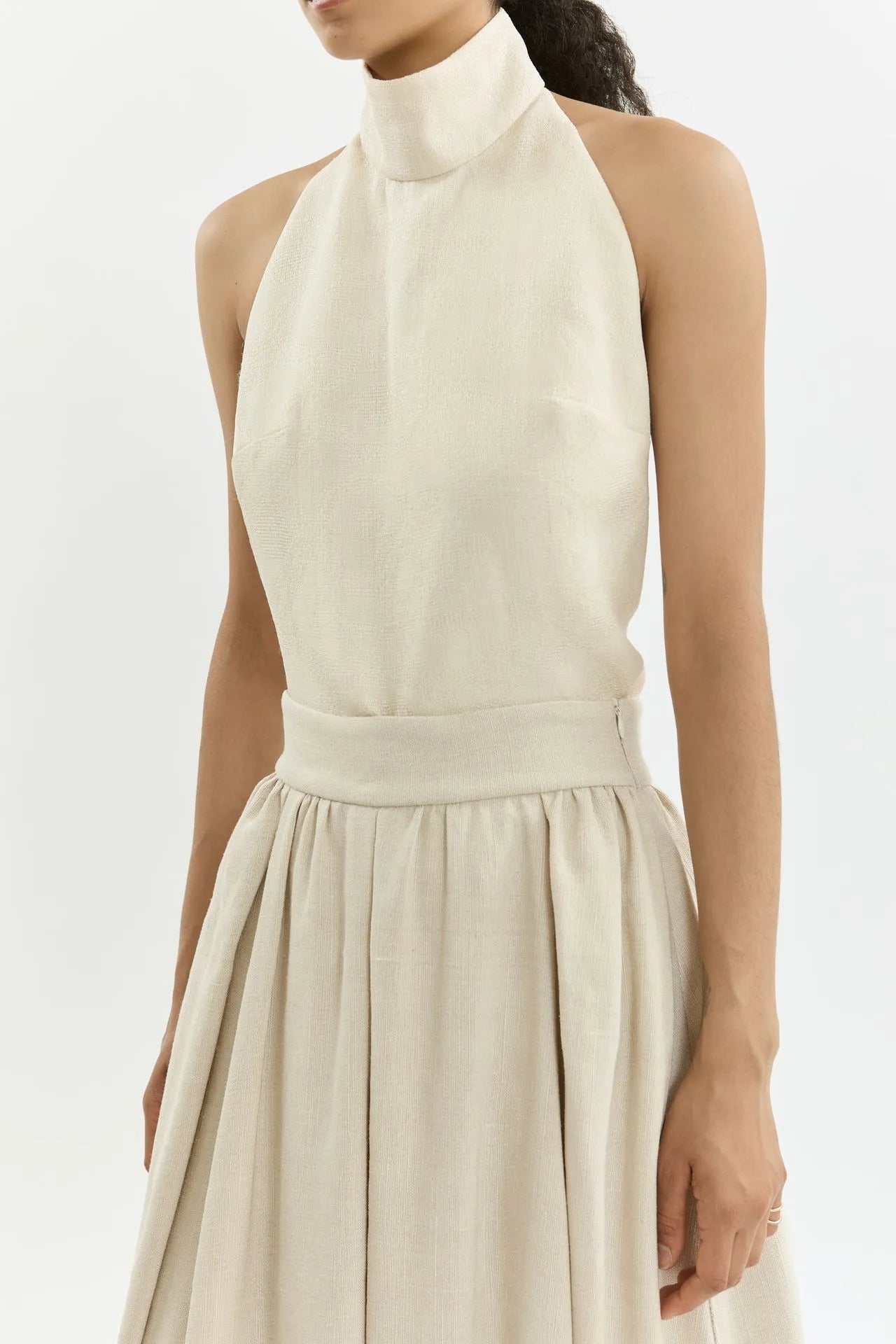 Shiloh skirt | Cream - Jute silk blend