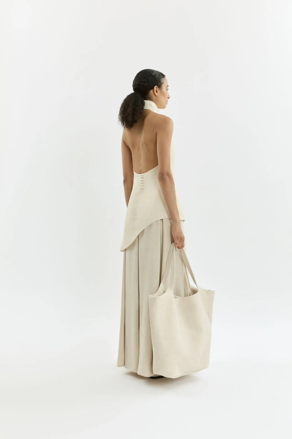 Shiloh skirt | Cream - Jute silk blend
