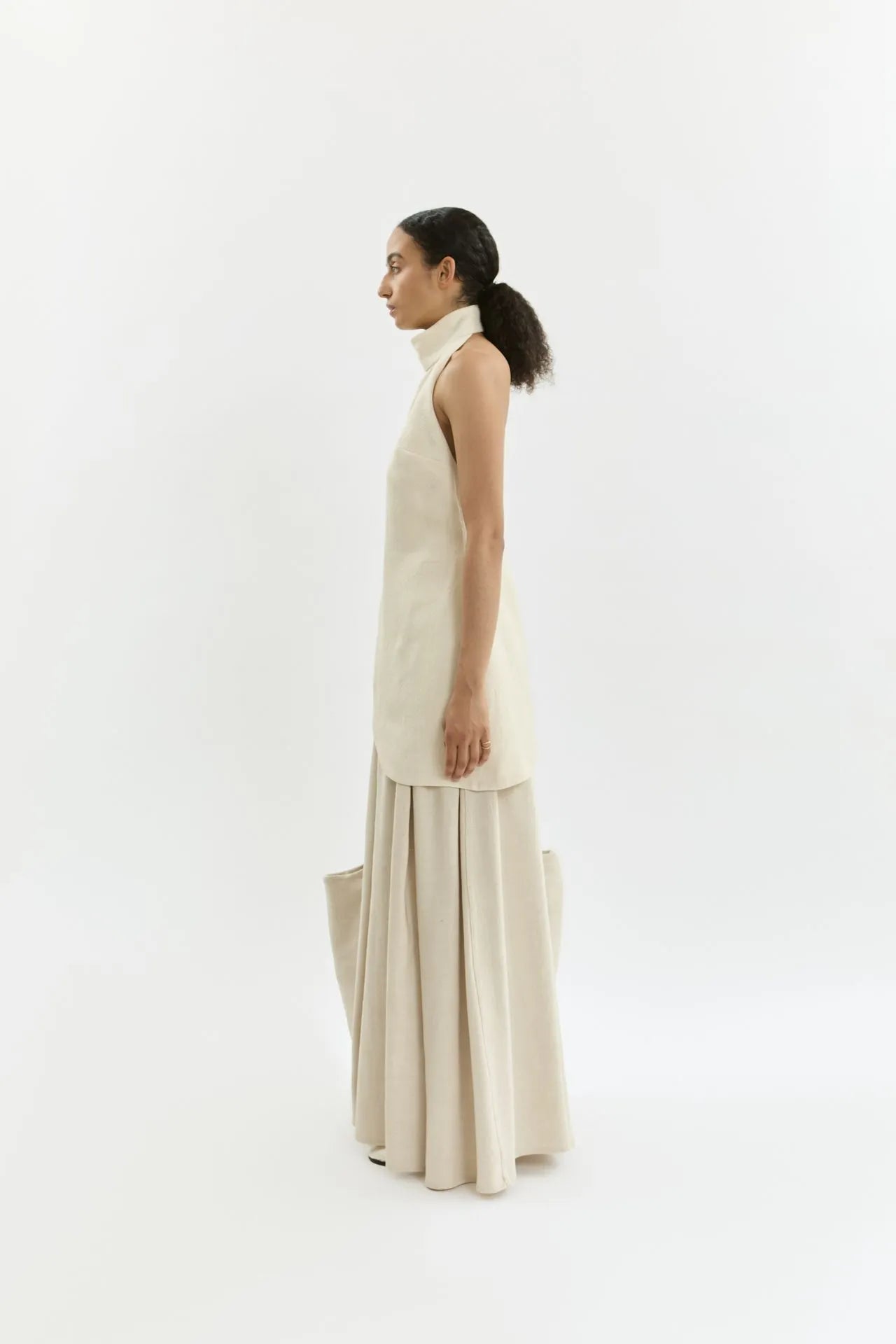 Shiloh skirt | Cream - Jute silk blend
