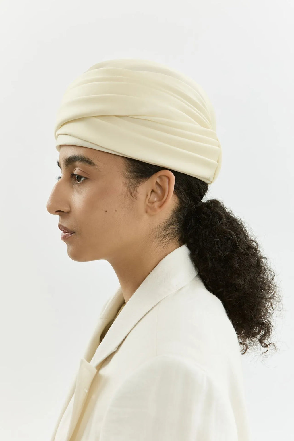 Tahia hat | Cream - Organza silk