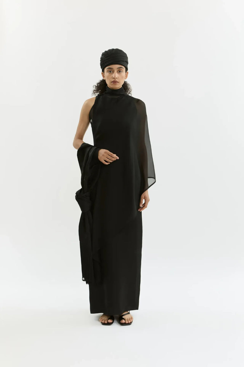 Anette Dress | Black - Organza silk
