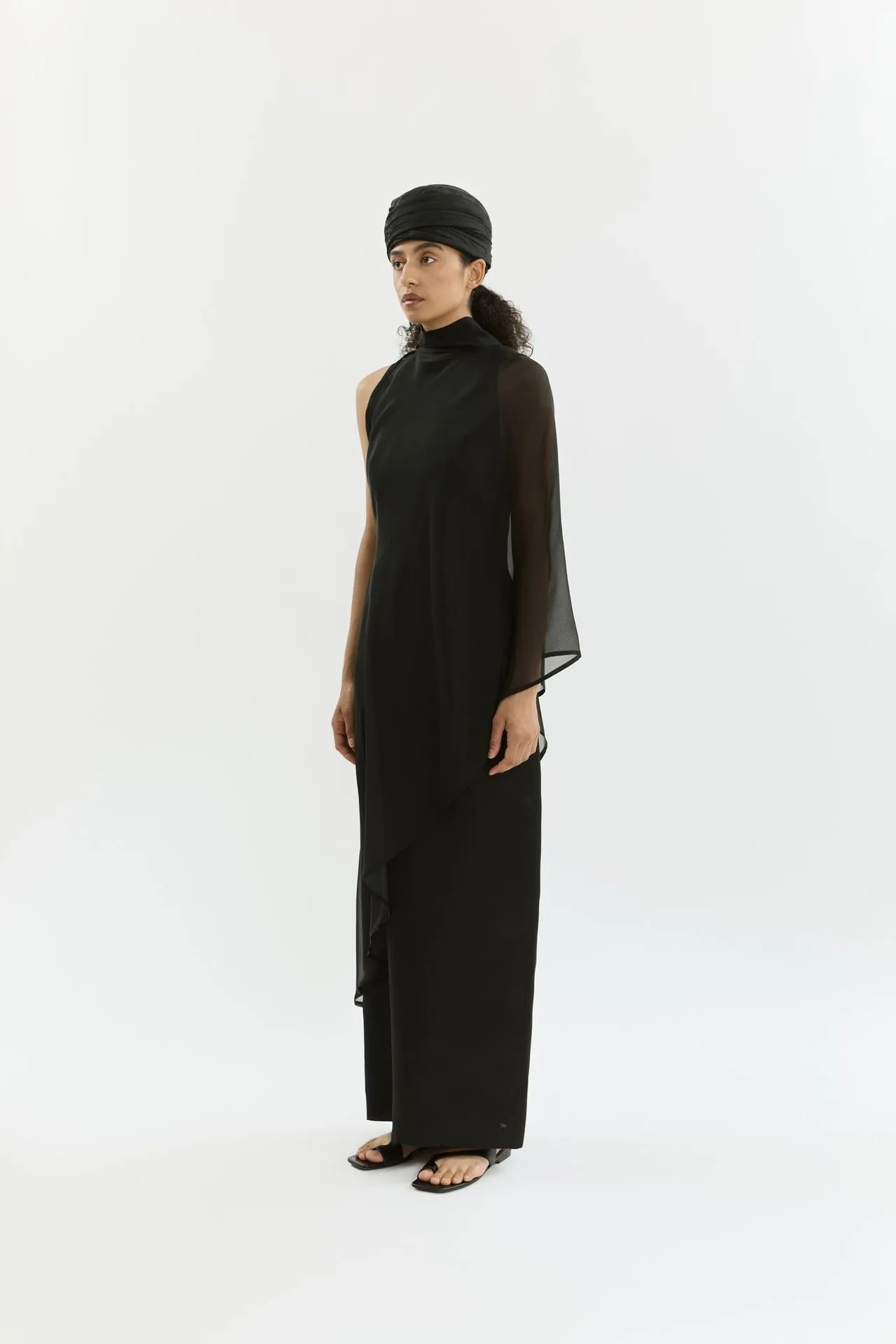 Anette Dress | Black - Organza silk