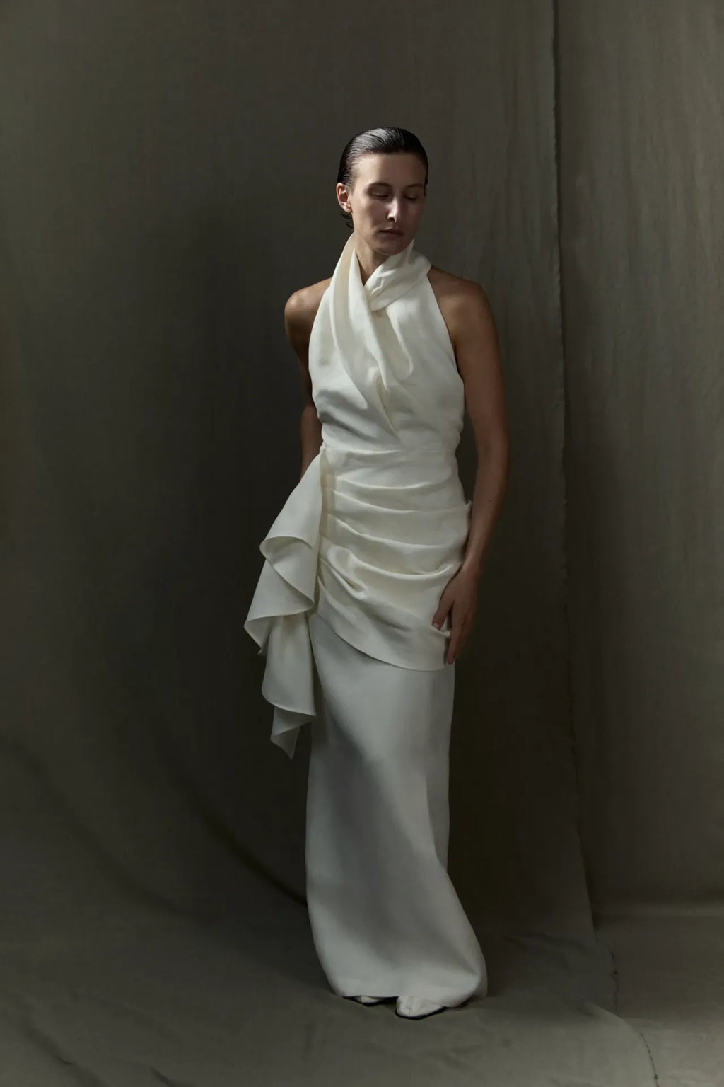 Lisa dress | Cream - Cotton silk blend