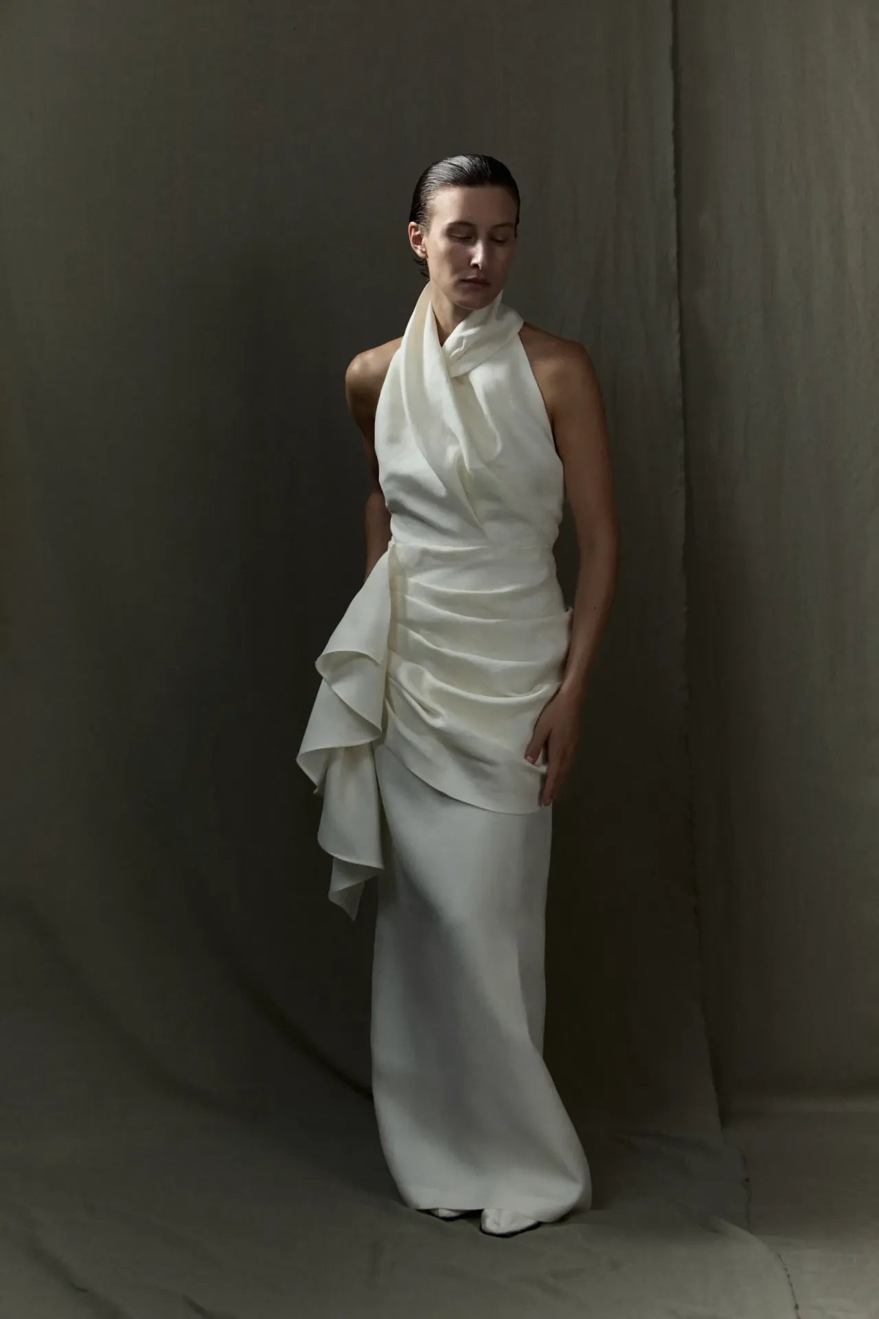 Lisa dress | Cream - Cotton silk blend