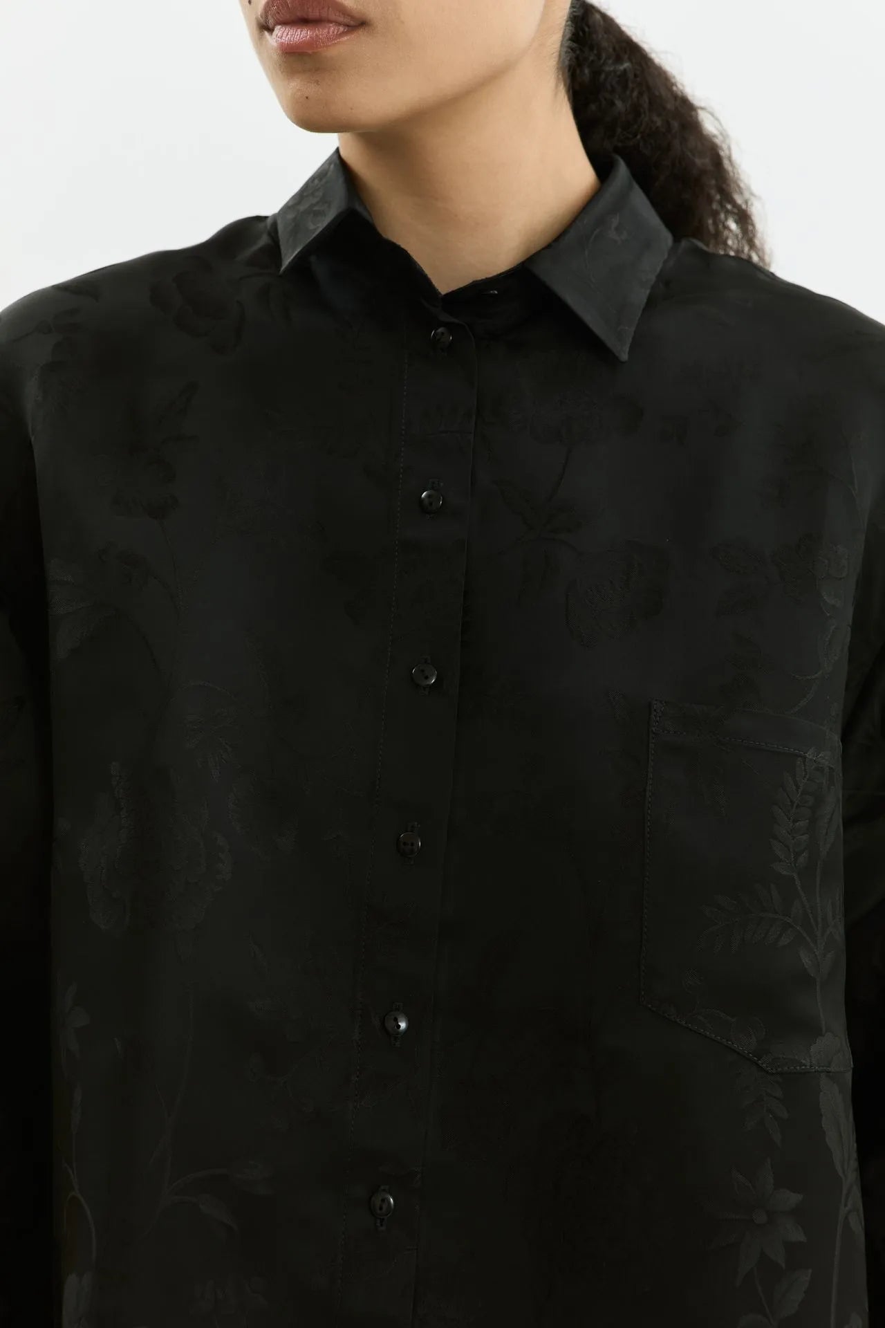 Dorothy blouse | Black - Jacquard