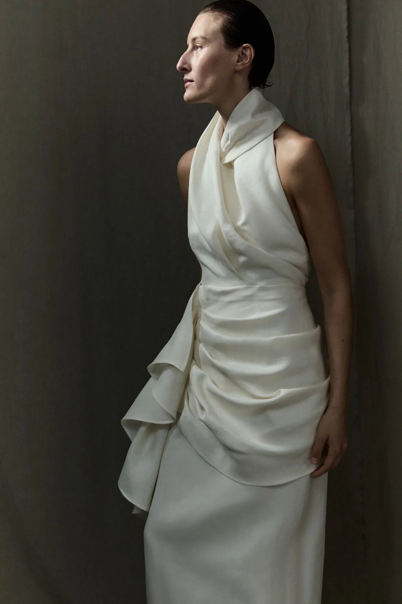 Lisa dress | Cream - Cotton silk blend