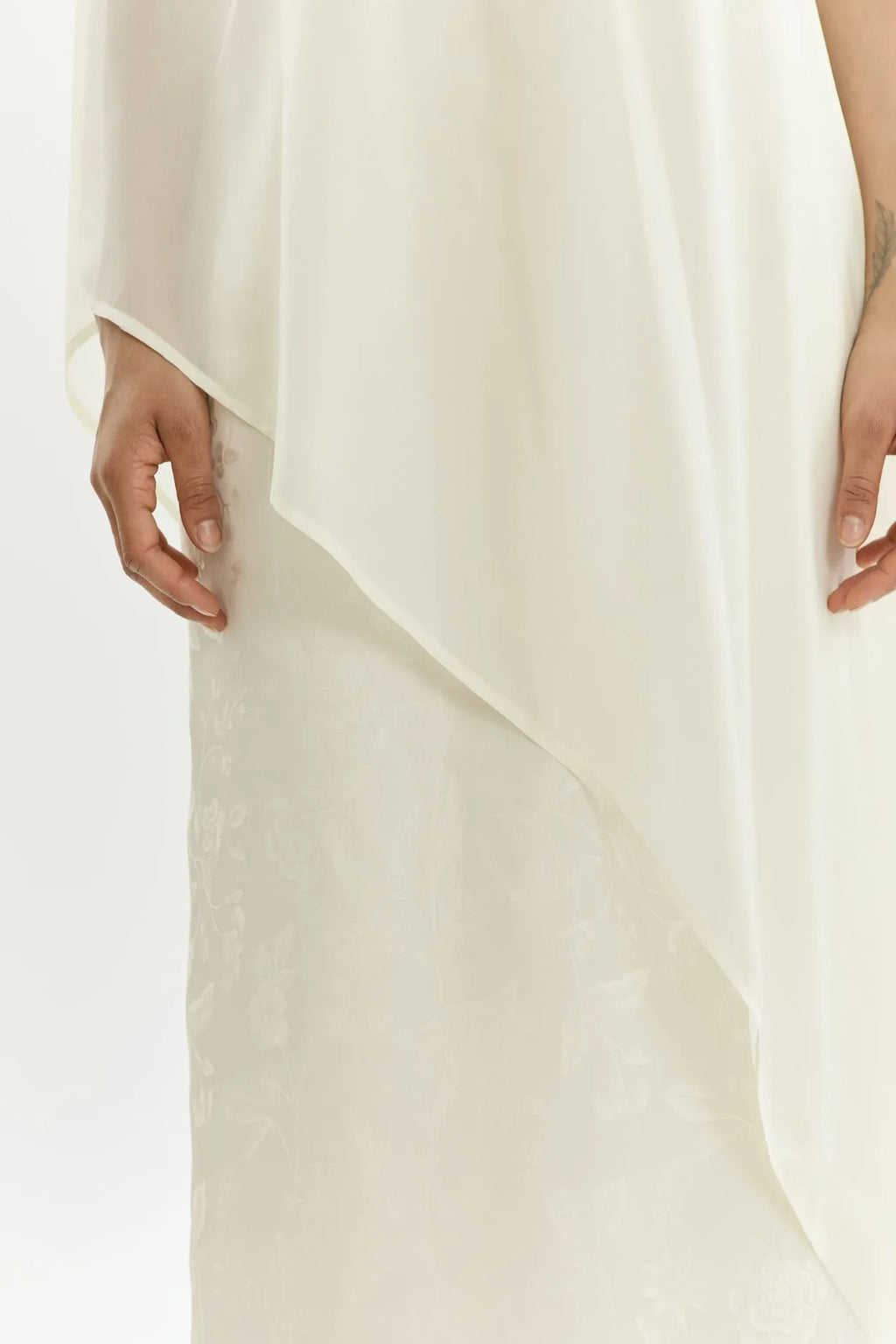 Anette Dress | Cream - Jacquard