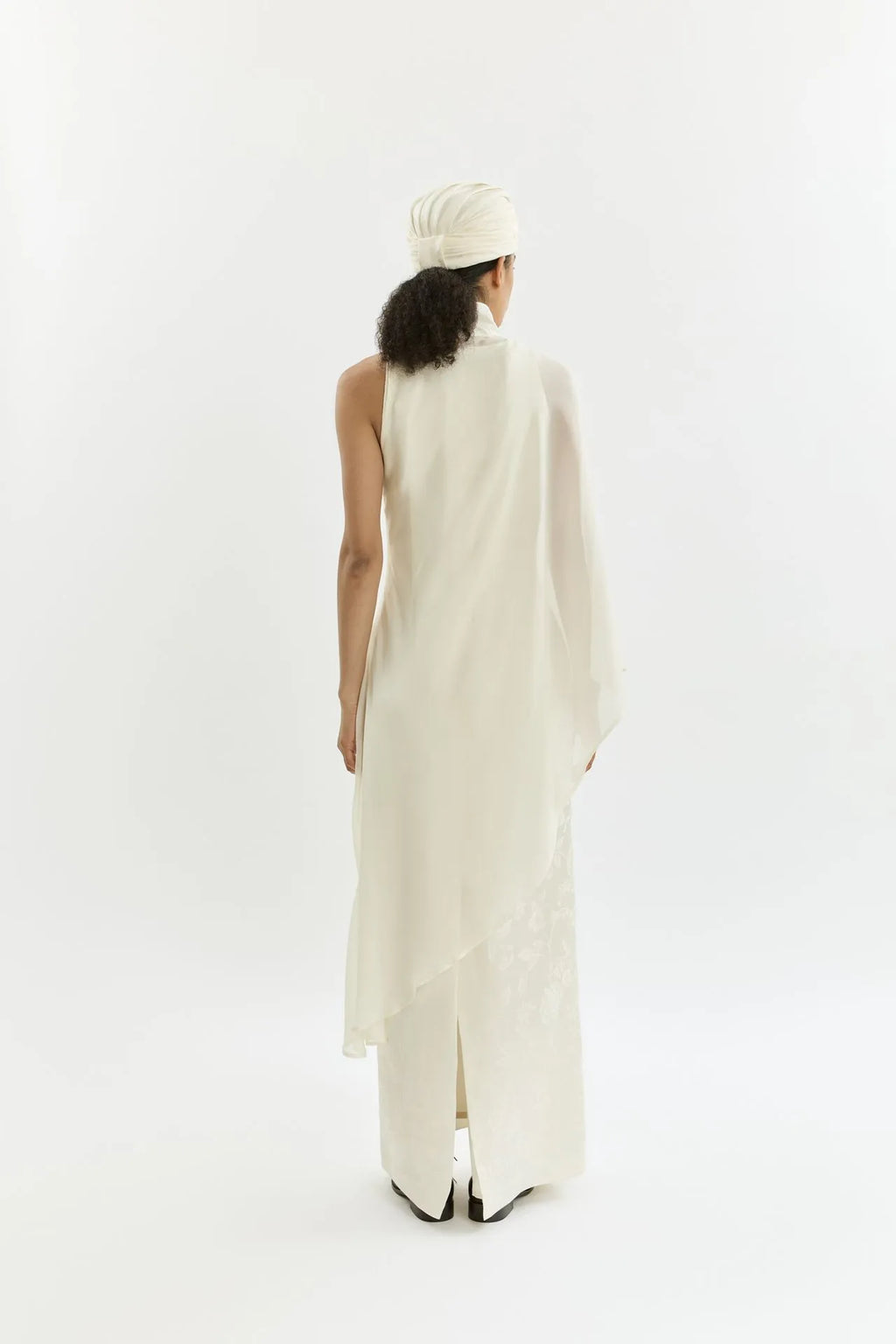 Anette Dress | Cream - Jacquard