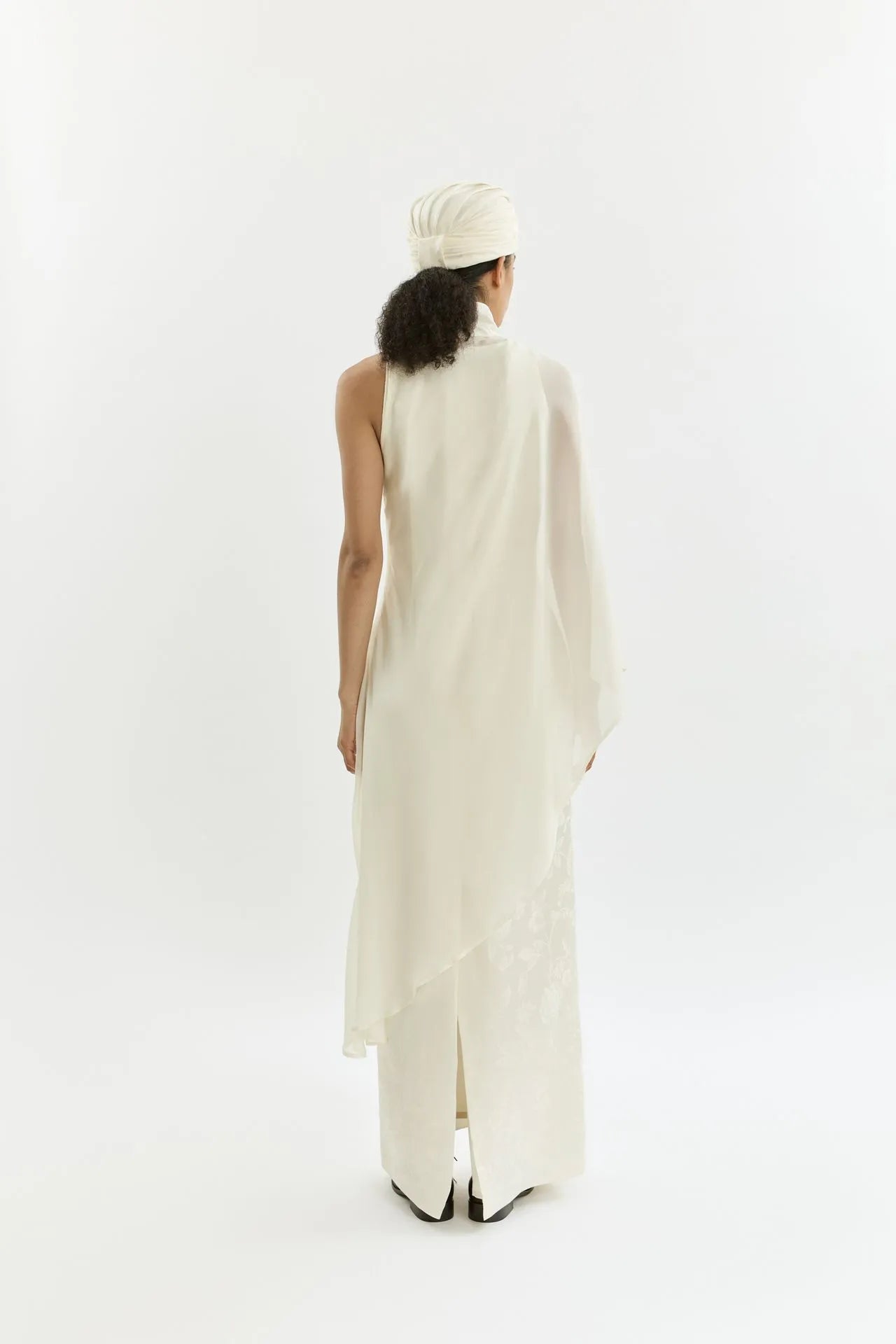 Anette Dress | Cream - Jacquard