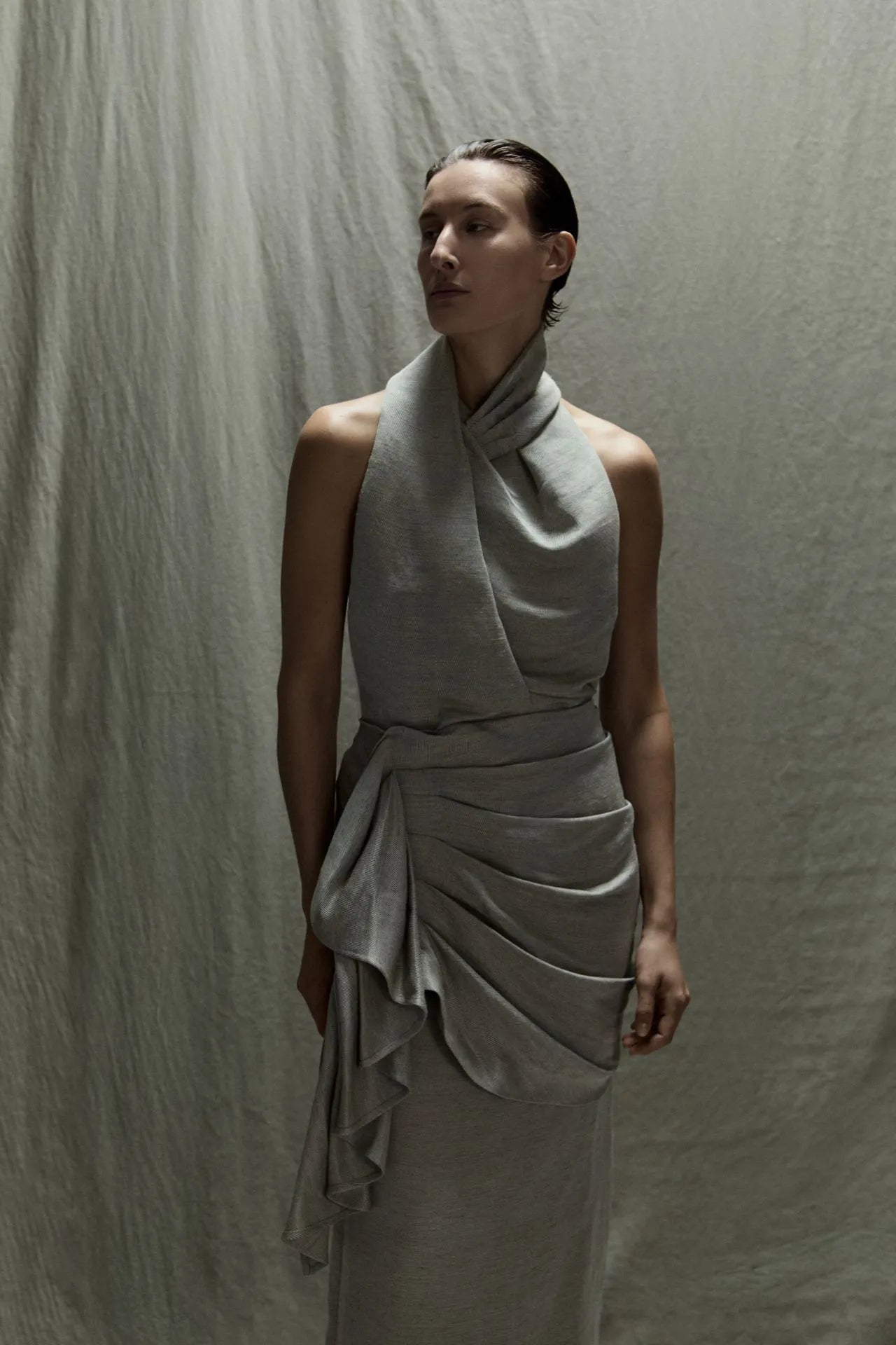 Lisa dress | Silver grey - Viscose blend