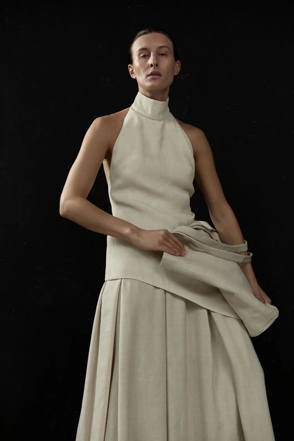 Shiloh skirt | Cream - Jute silk blend