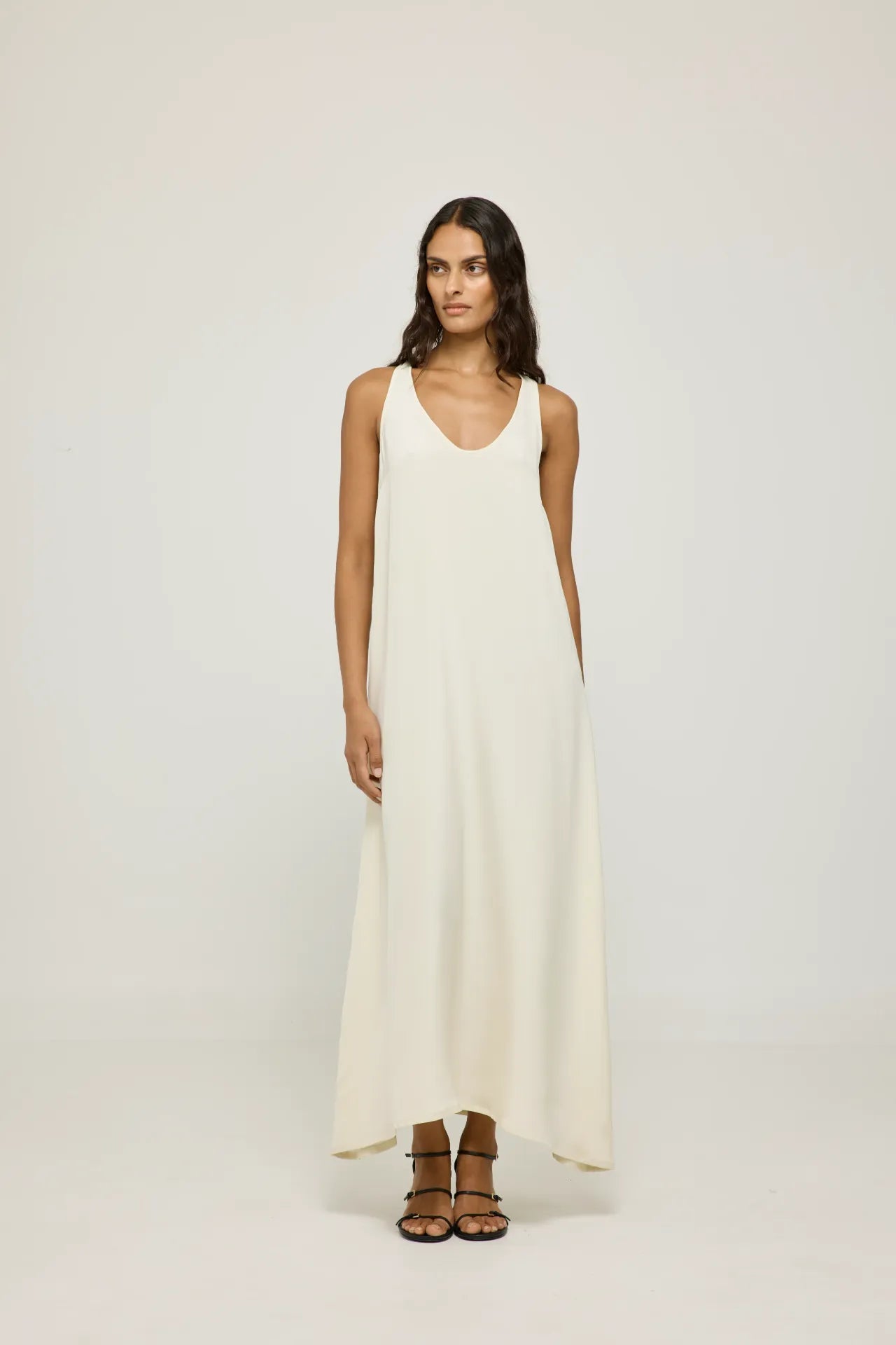 Gioia dress | Off white - Crepe silk