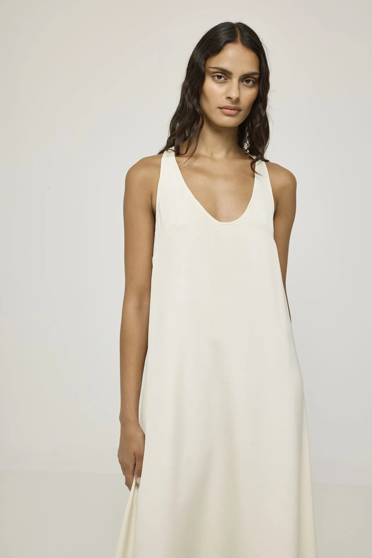 Gioia dress | Off white - Crepe silk