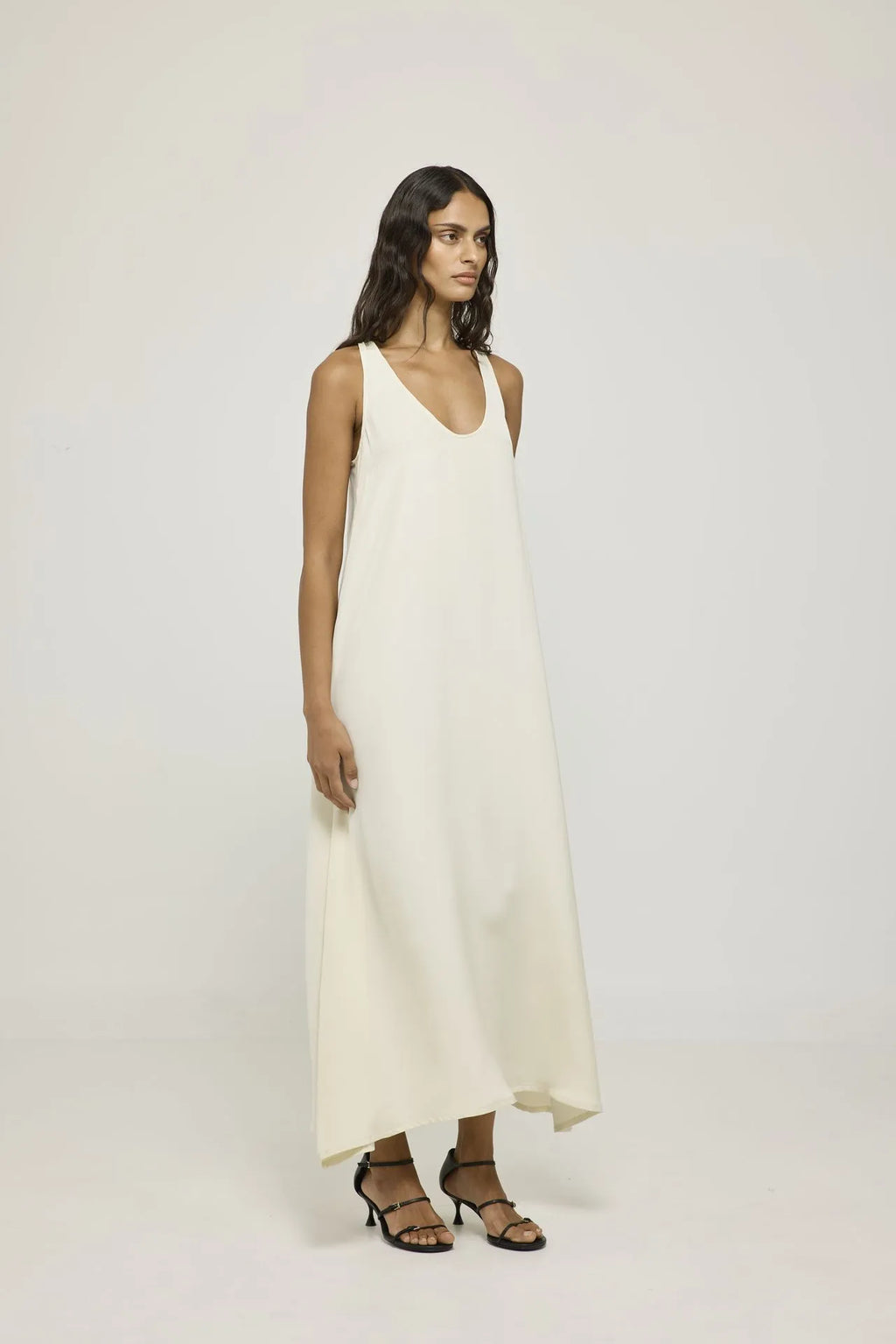 Gioia dress | Off white - Crepe silk