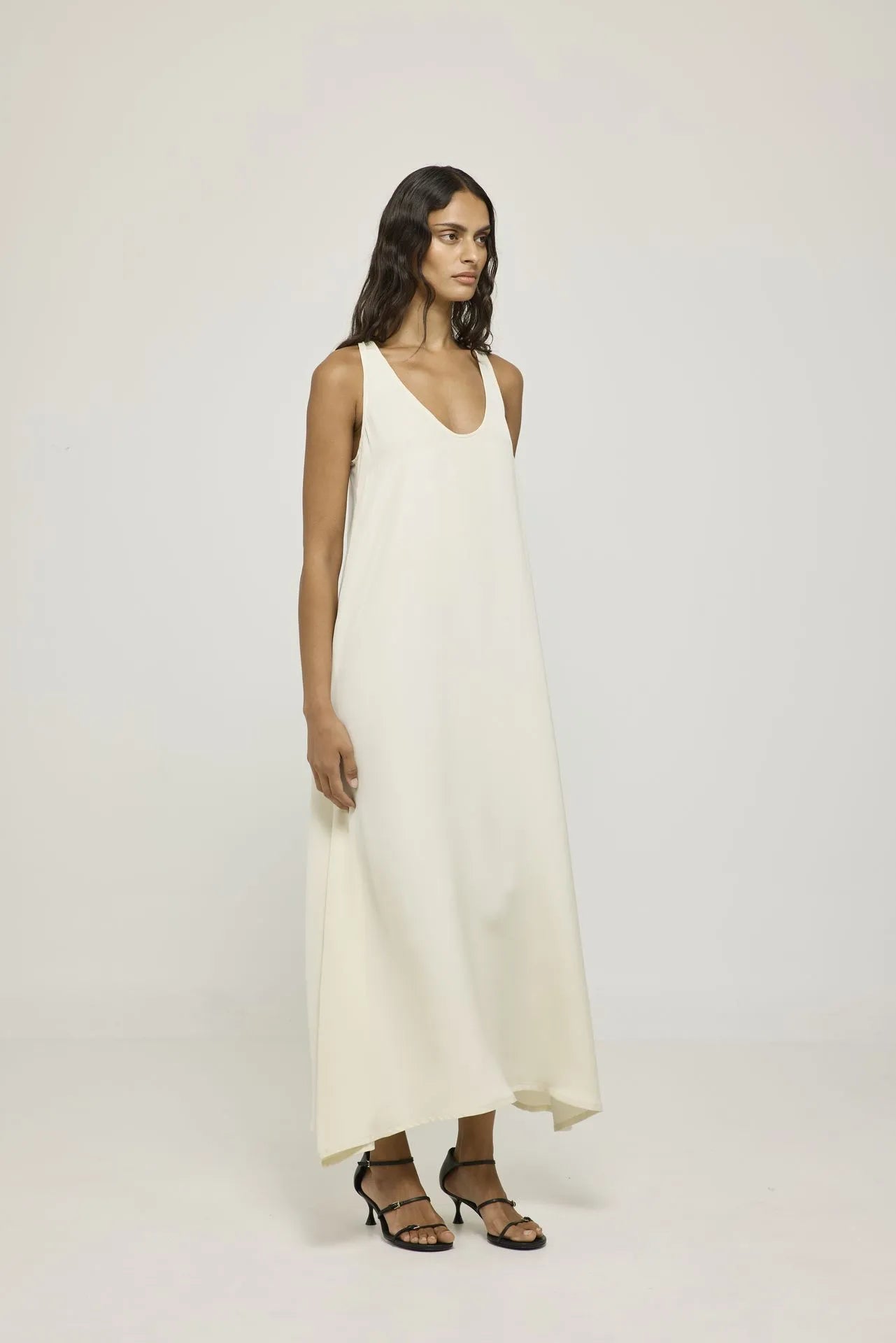 Gioia dress | Off white - Crepe silk