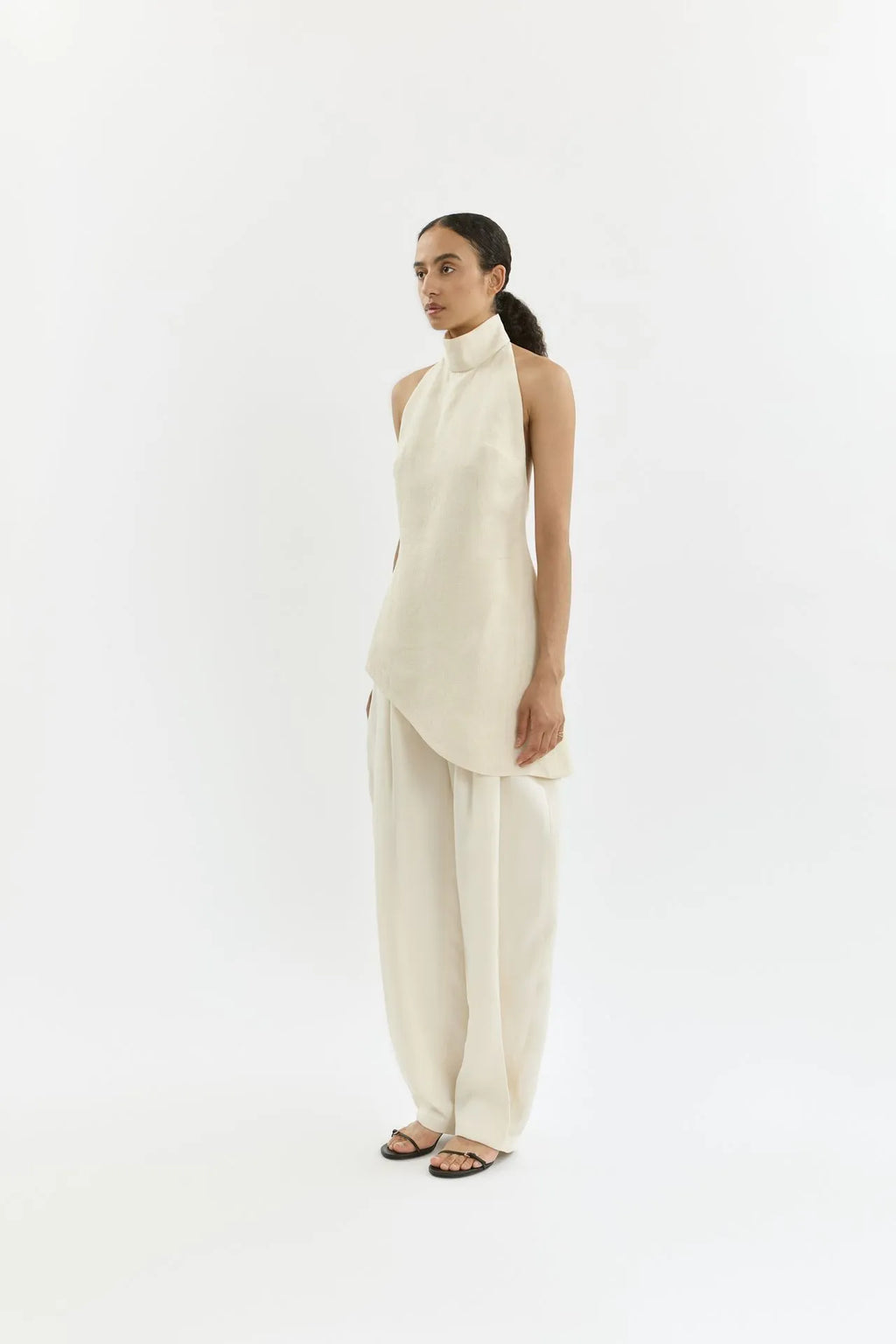 Rita top | Cream - Viscose silk blend