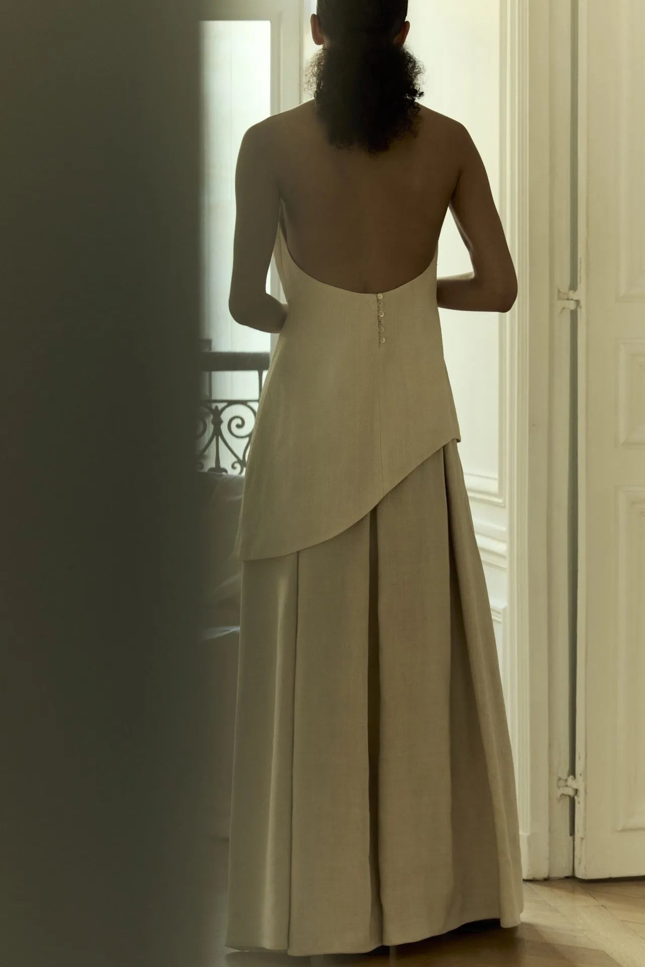 Shiloh skirt | Cream - Jute silk blend