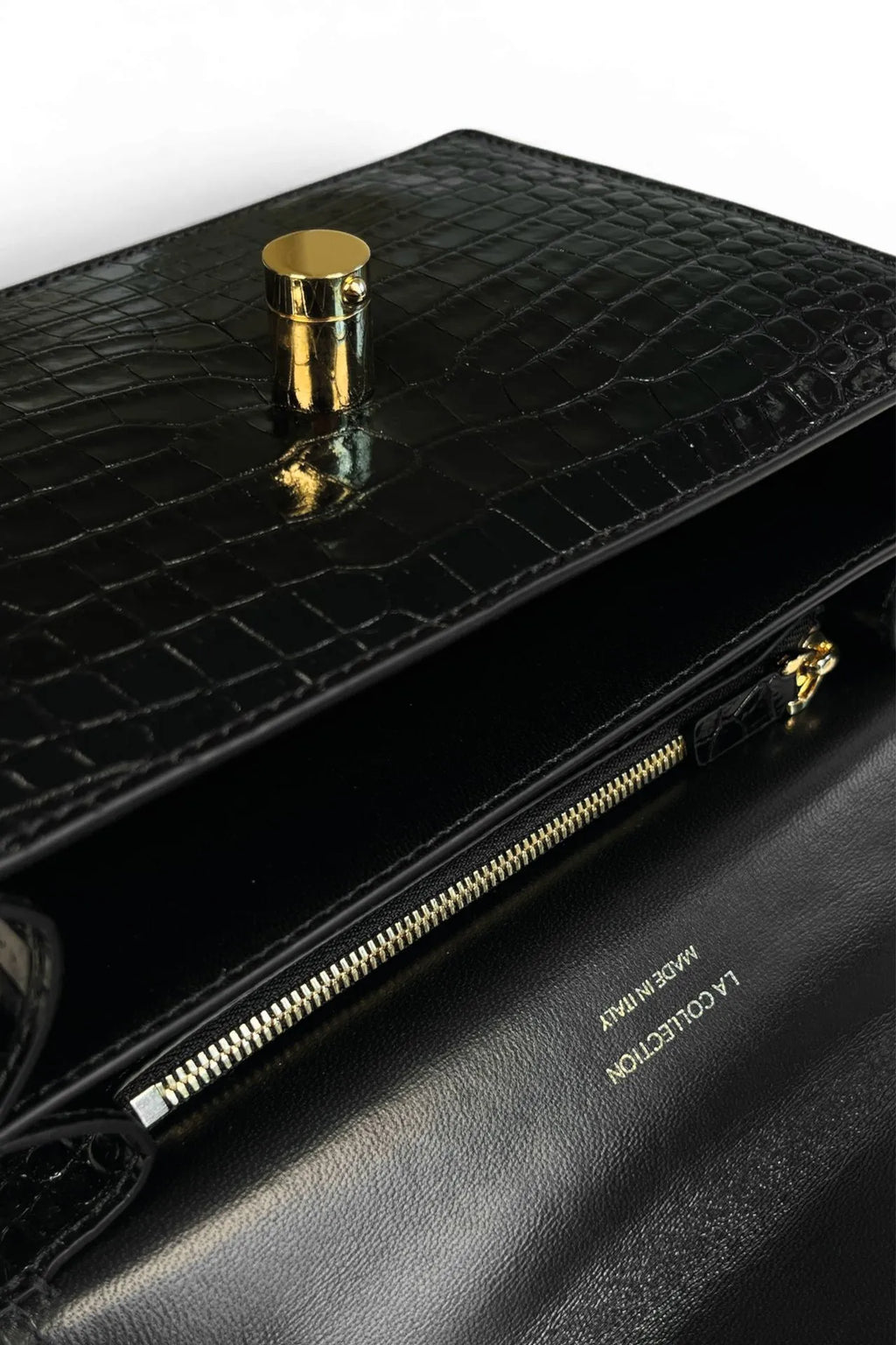 Eileen bag | Black croco - Leather