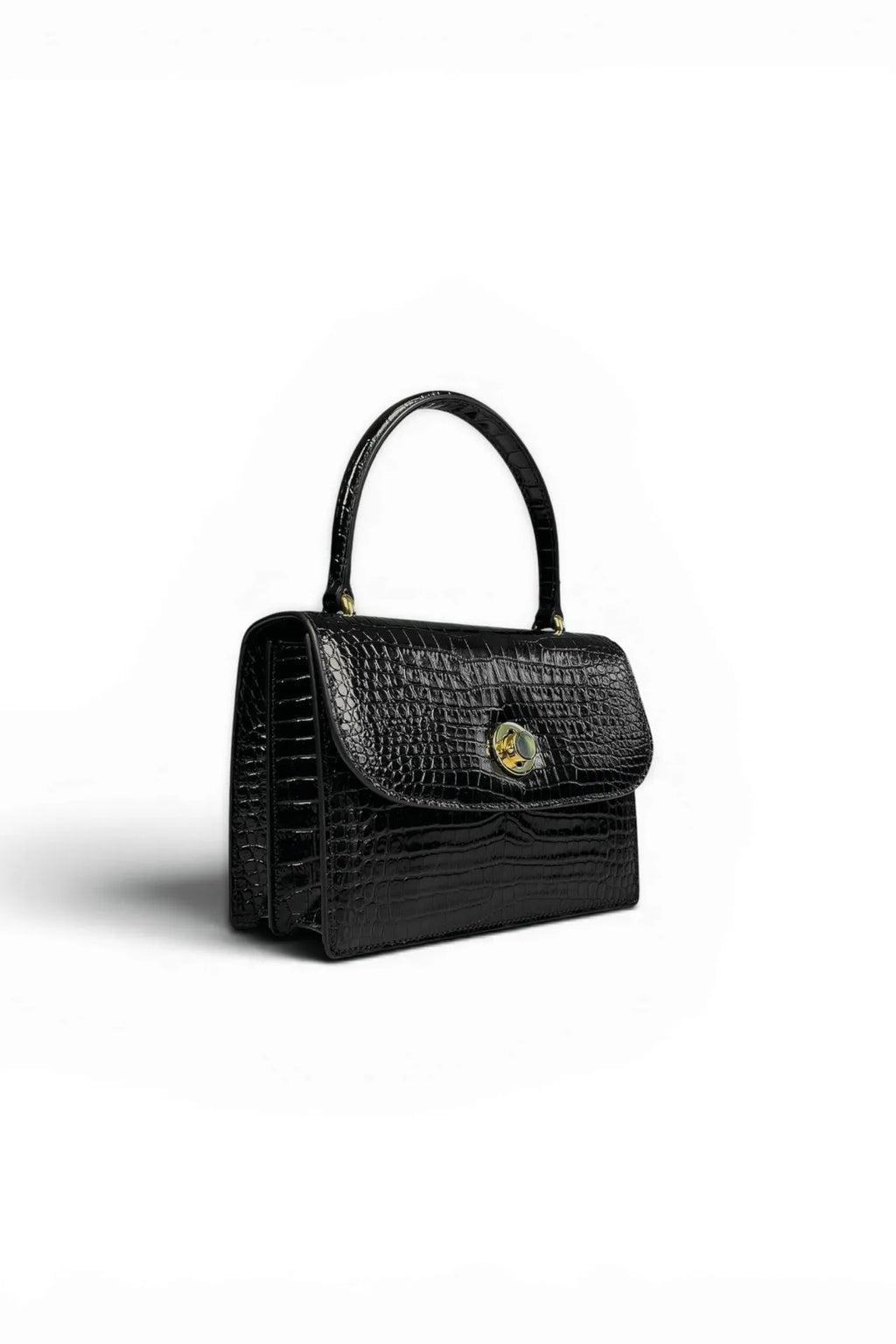 Eileen bag | Black croco - Leather