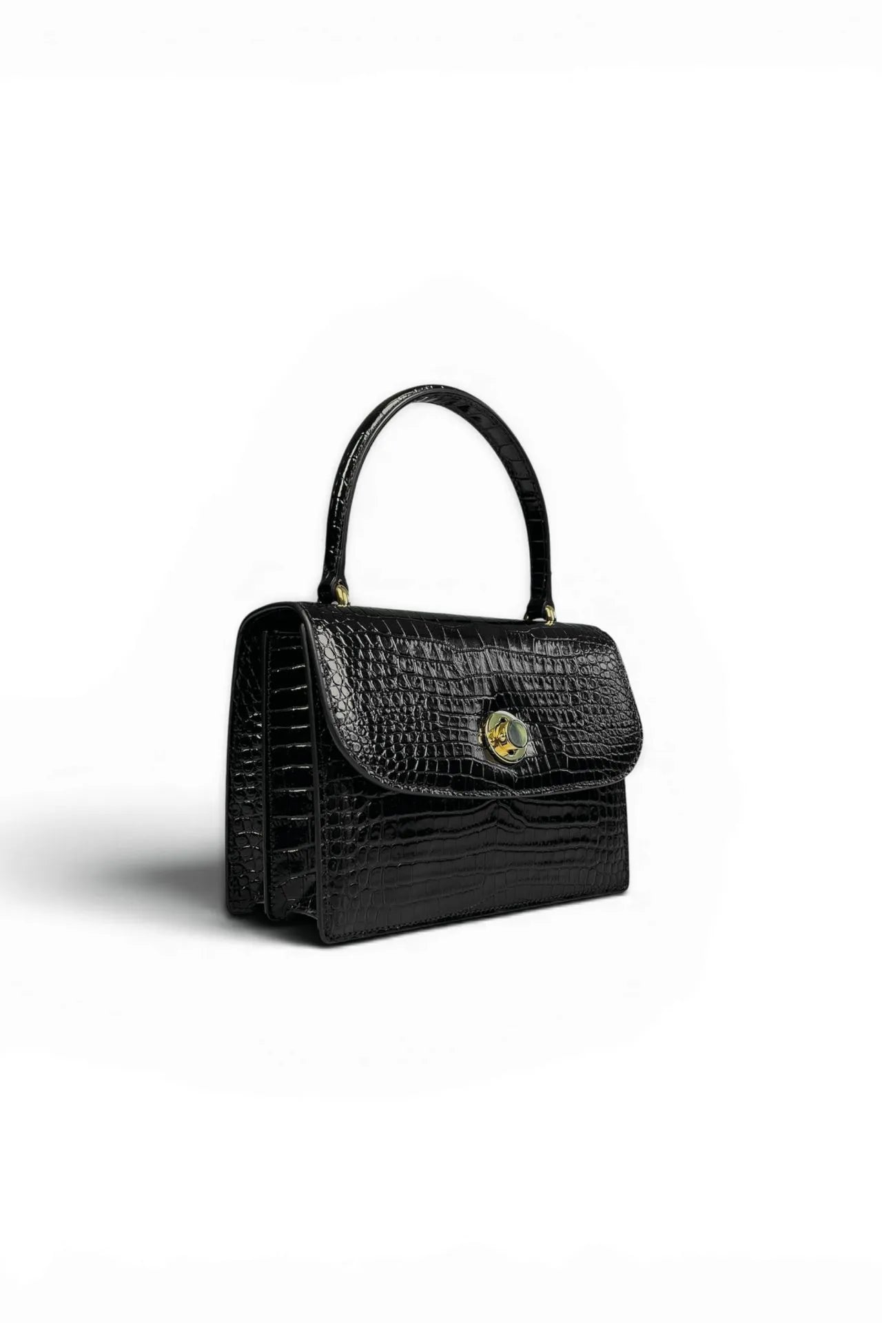 Eileen bag | Black croco - Leather