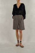 Bermuda Shorts - Brown - 95% WV, 5% EA